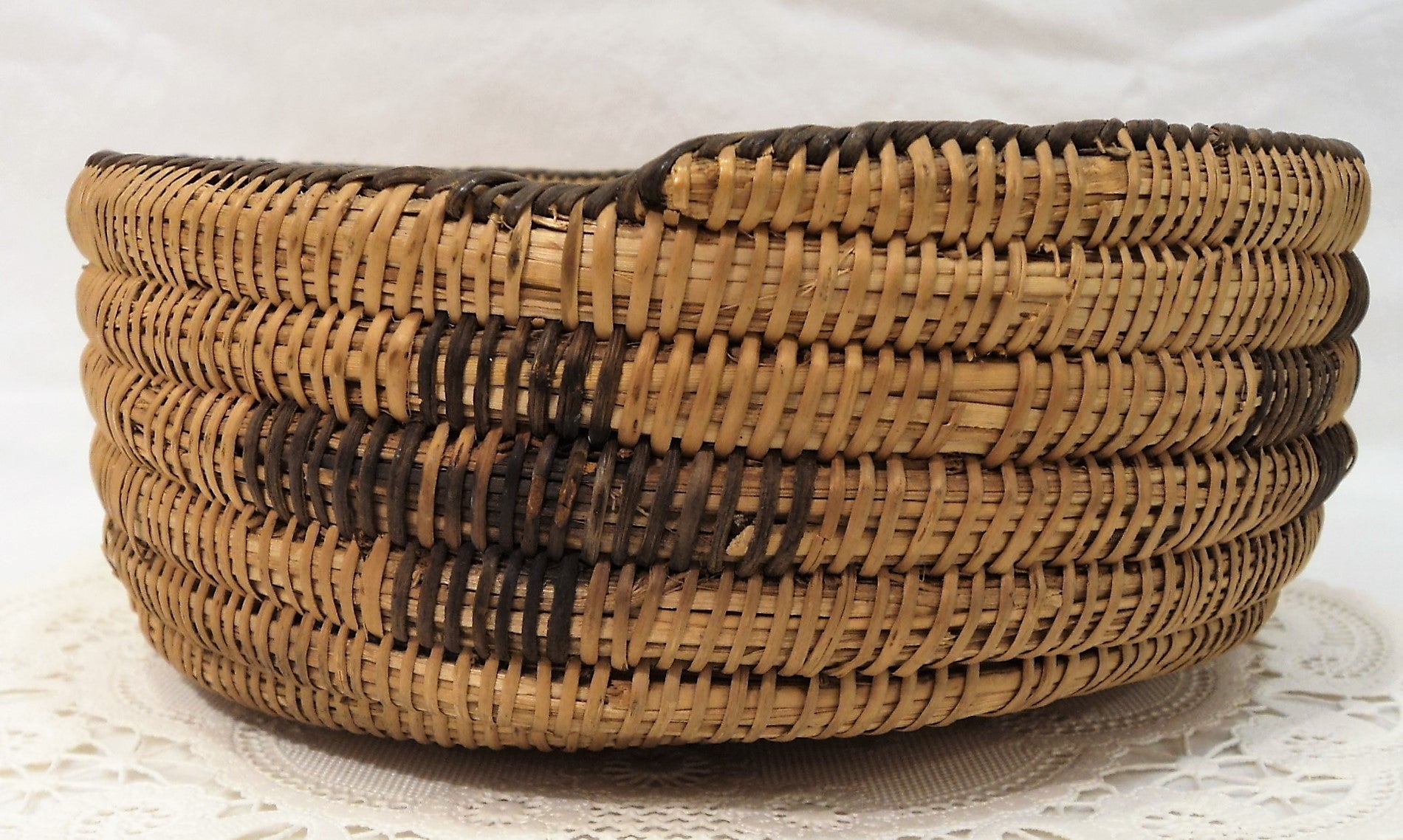 Pima Hand Woven Coil Basket 1890s