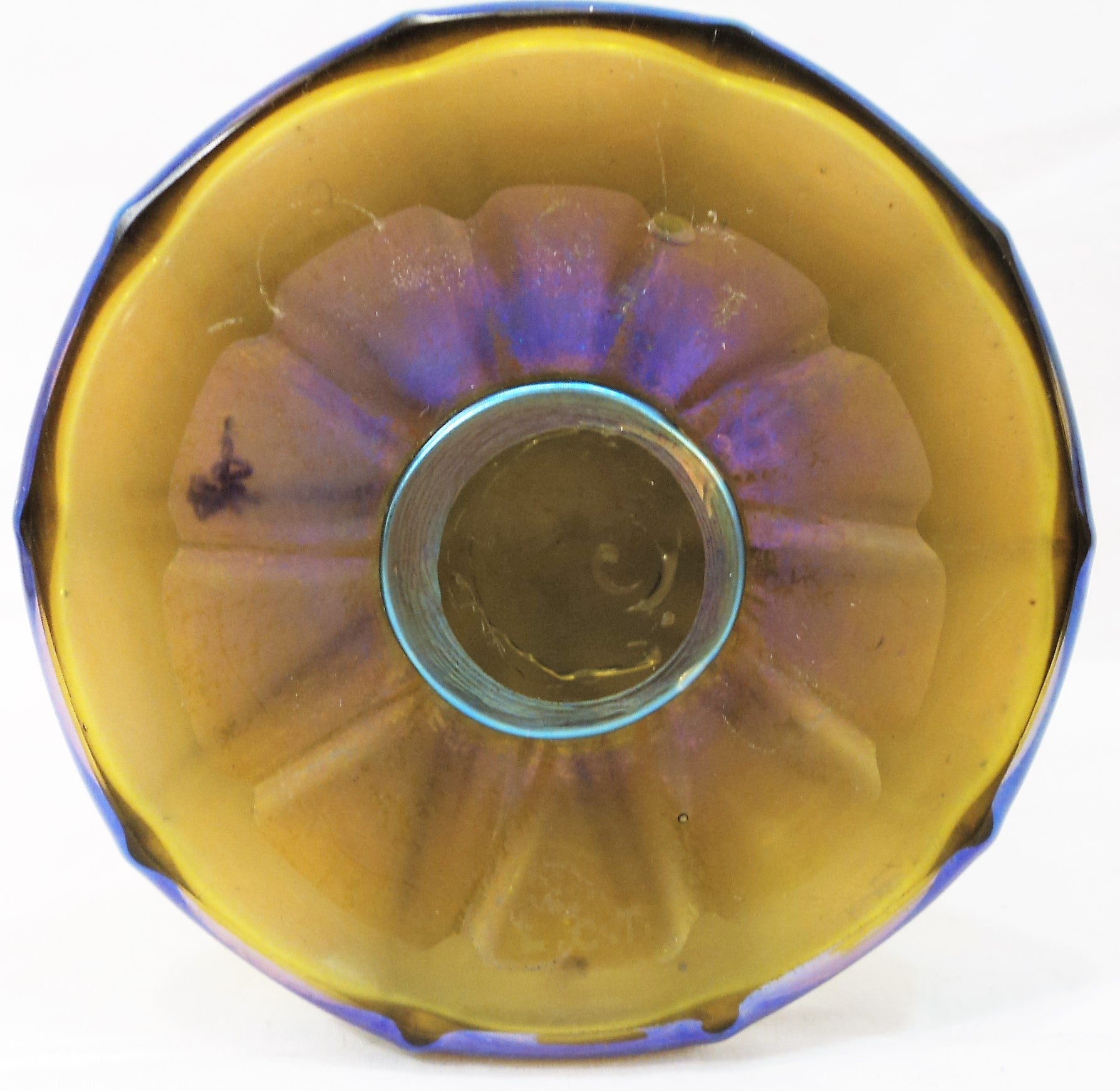 Tiffany Studios Favrile Gold Art Glass Candlestick