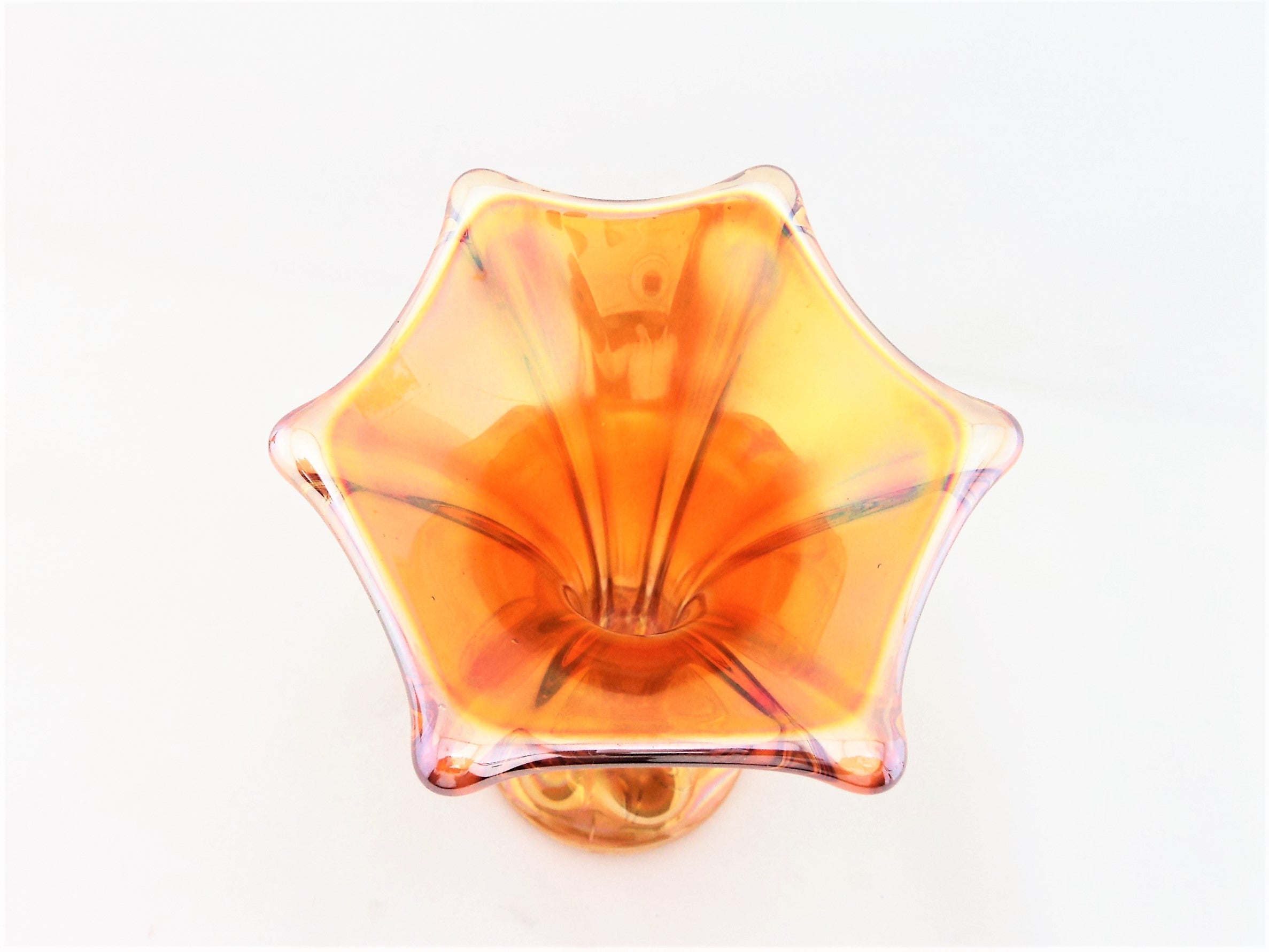 Vintage Fenton Marigold Morning Glory Vase