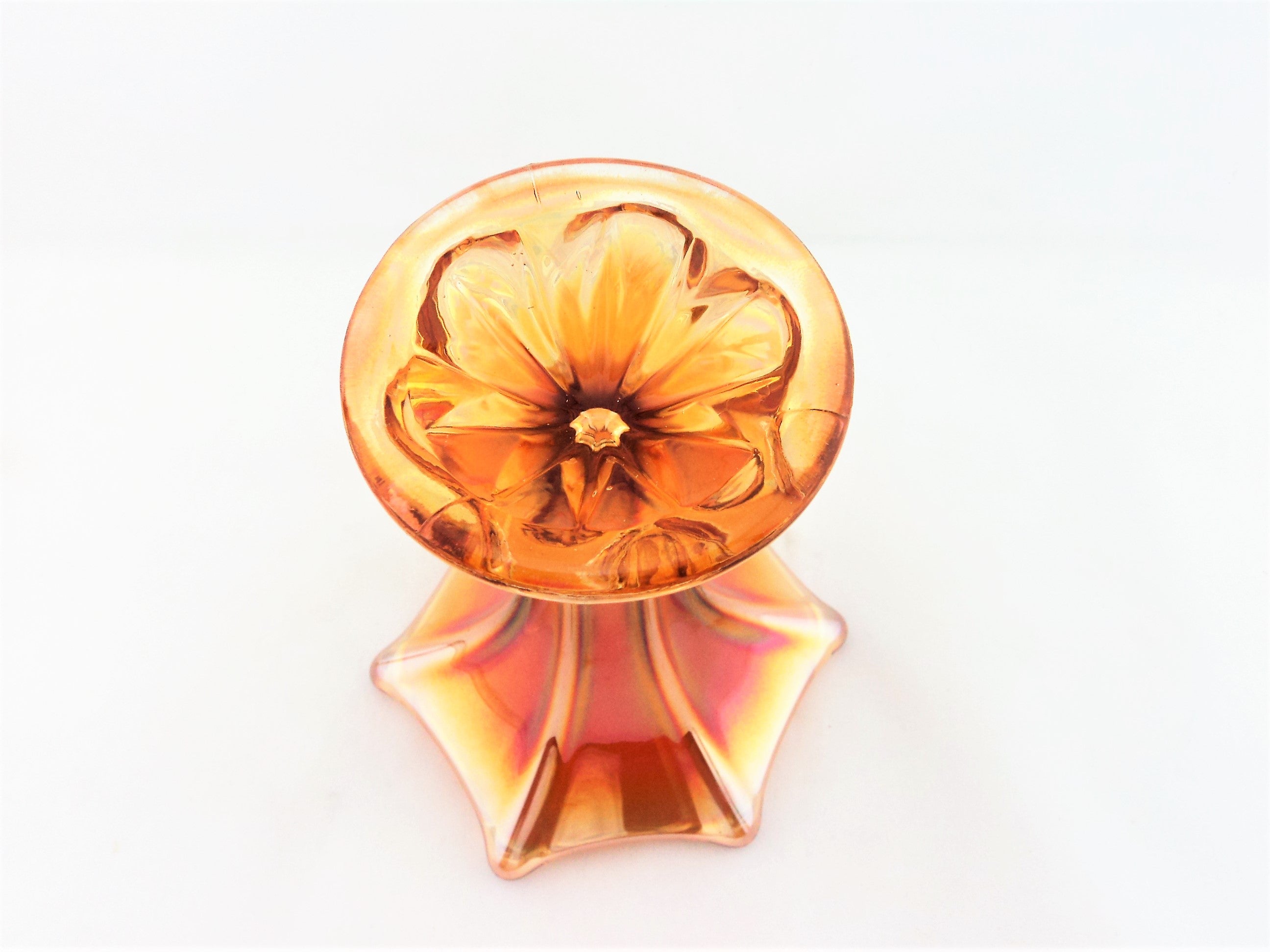 Vintage Fenton Marigold Morning Glory Vase