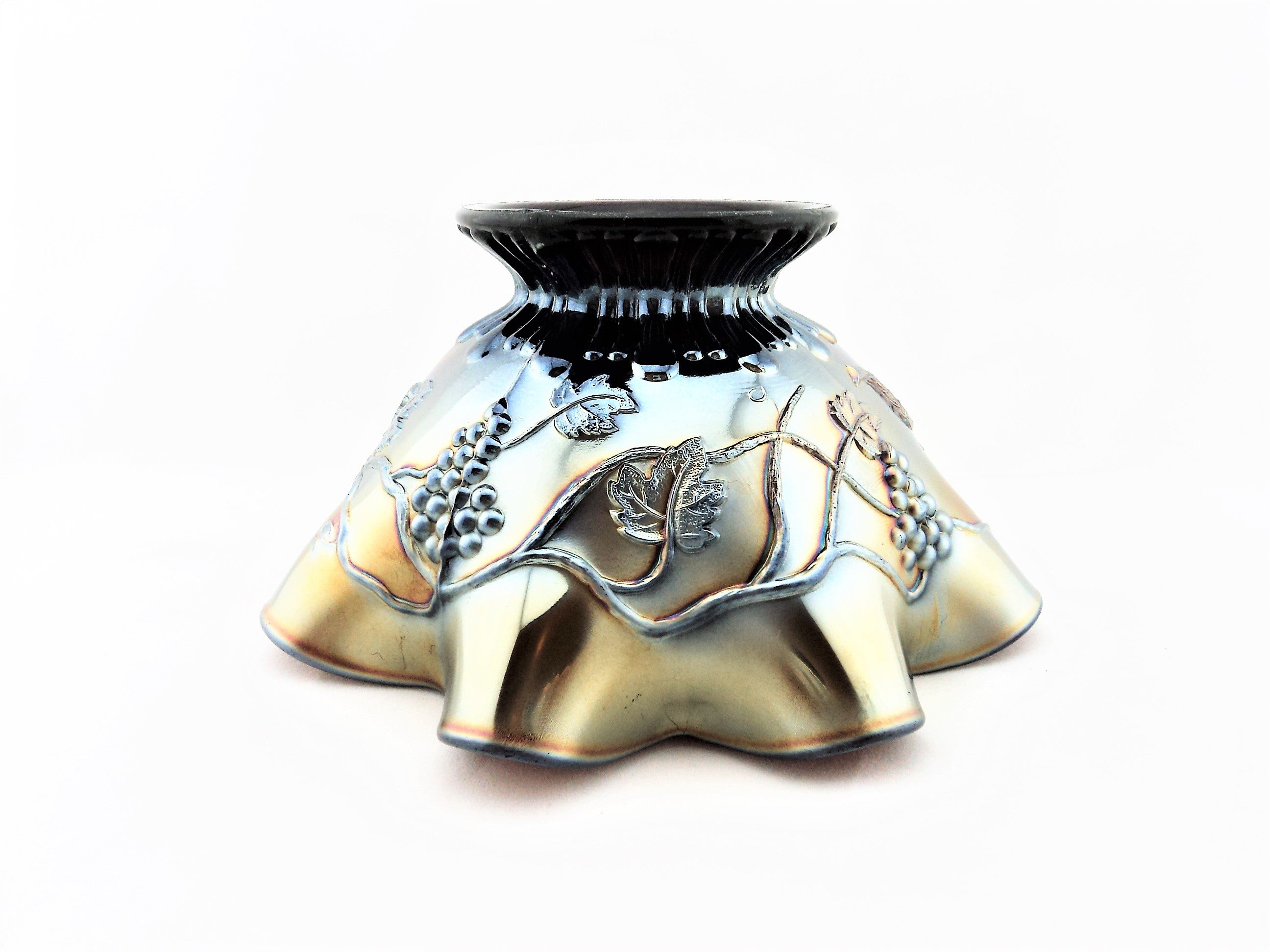 Northwood Star of David Carnival Glass Bowl