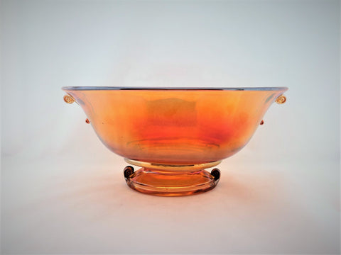 1920s Imperial Carnival Glass Double Scroll  Bowl