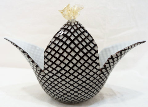 Murano Glass Basket Vase