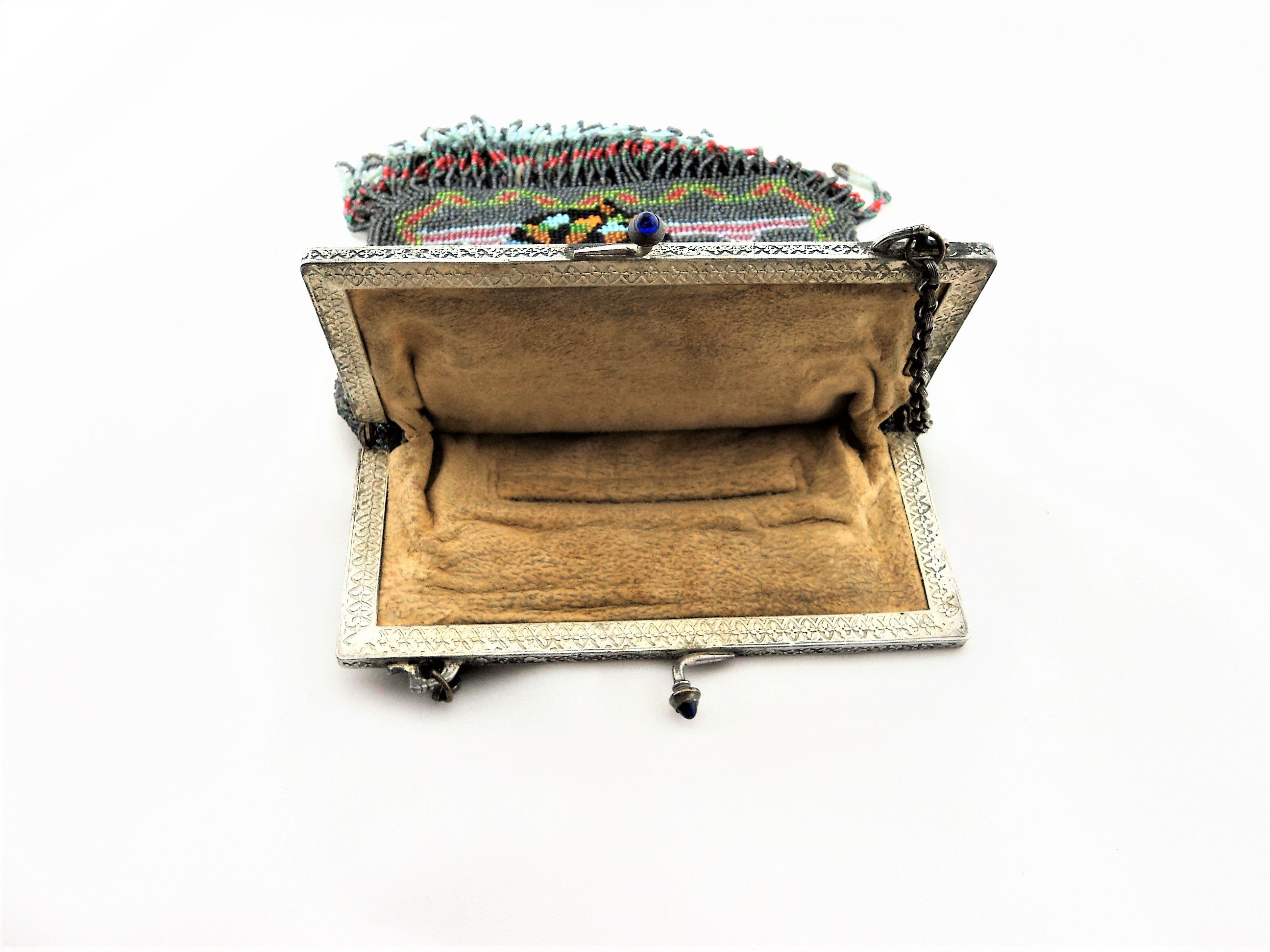 1920s Indian Beadwork Peacock Bag