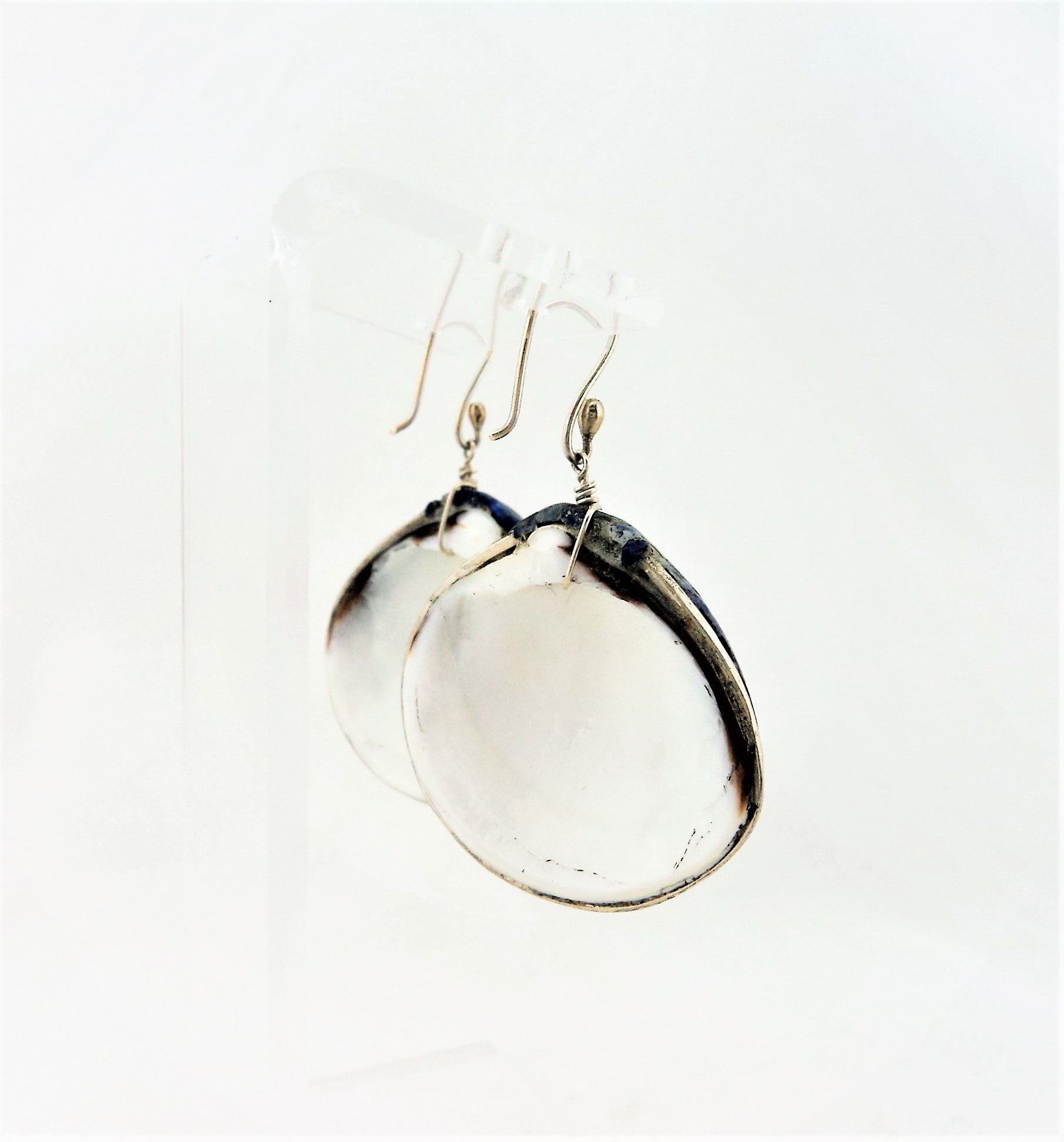 Santo Domingo Mosaic Rain Cloud Clamshell Earrings