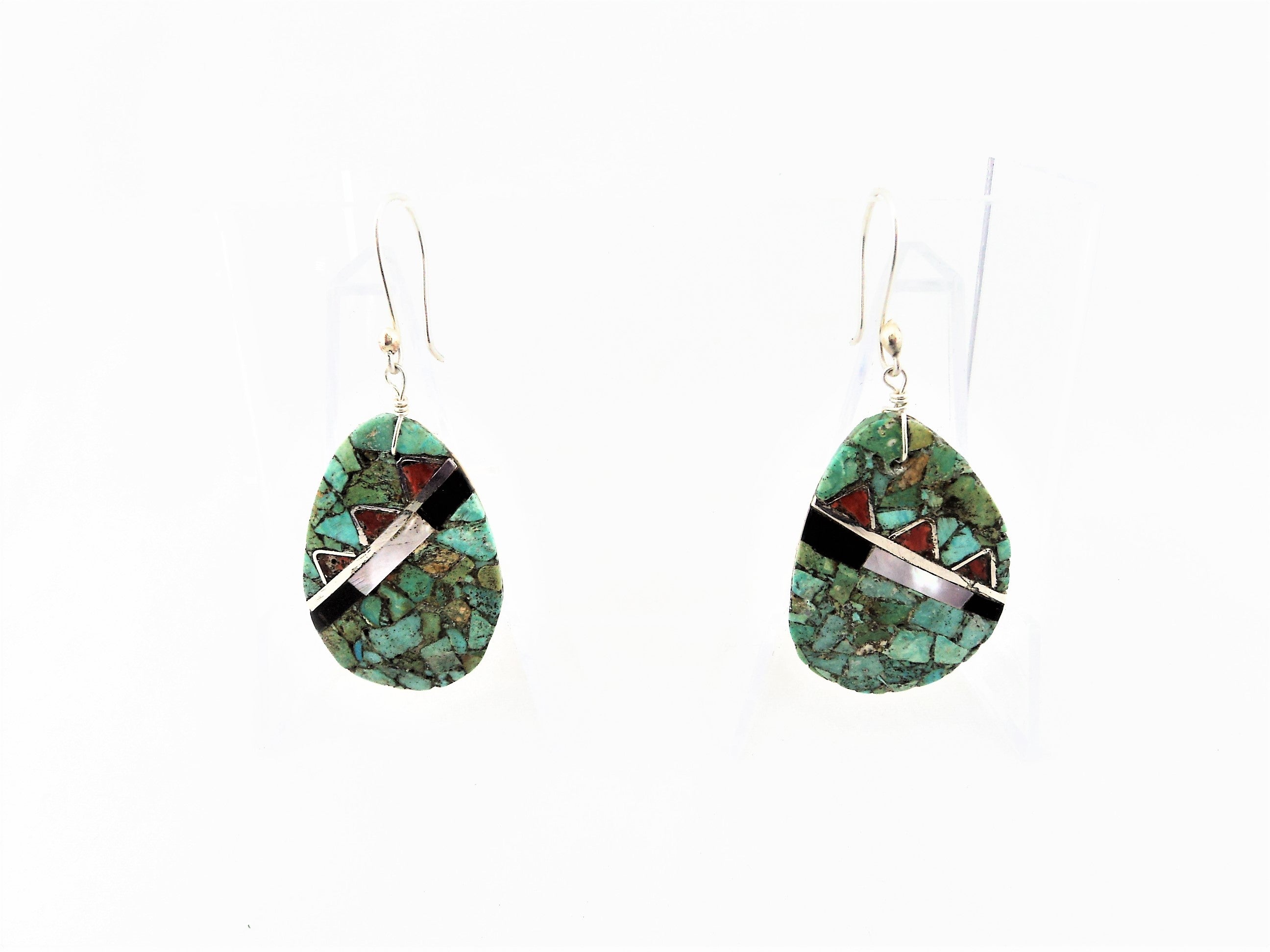 Santo Domingo Oval Mosaic Melon Shell Earrings