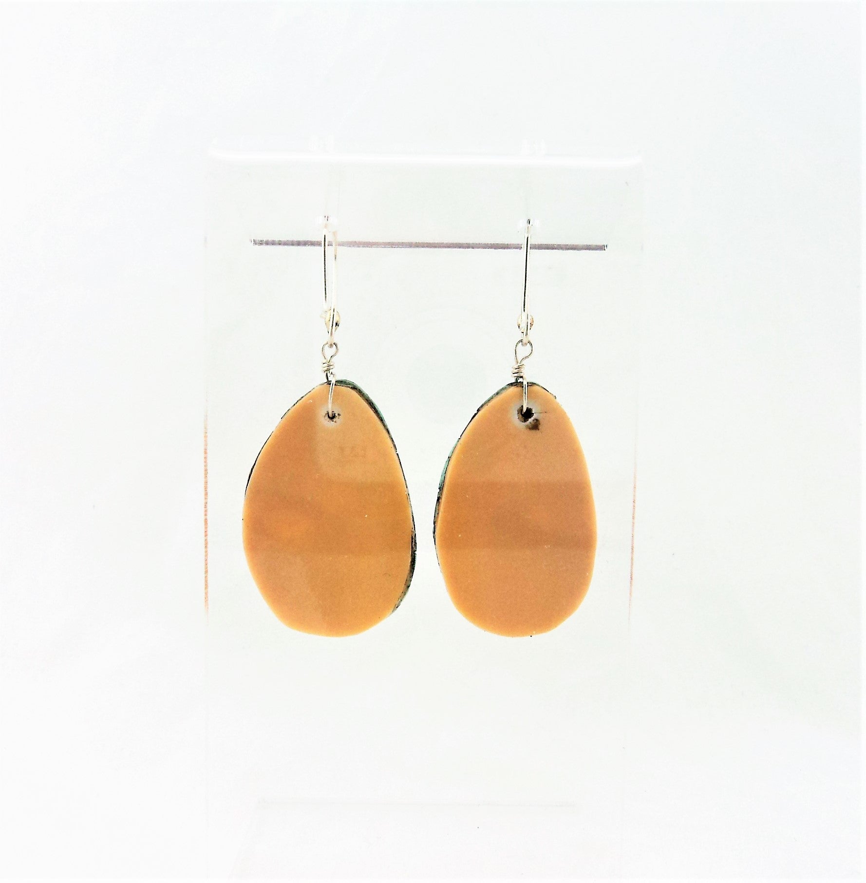 Santo Domingo Oval Mosaic Melon Shell Earrings