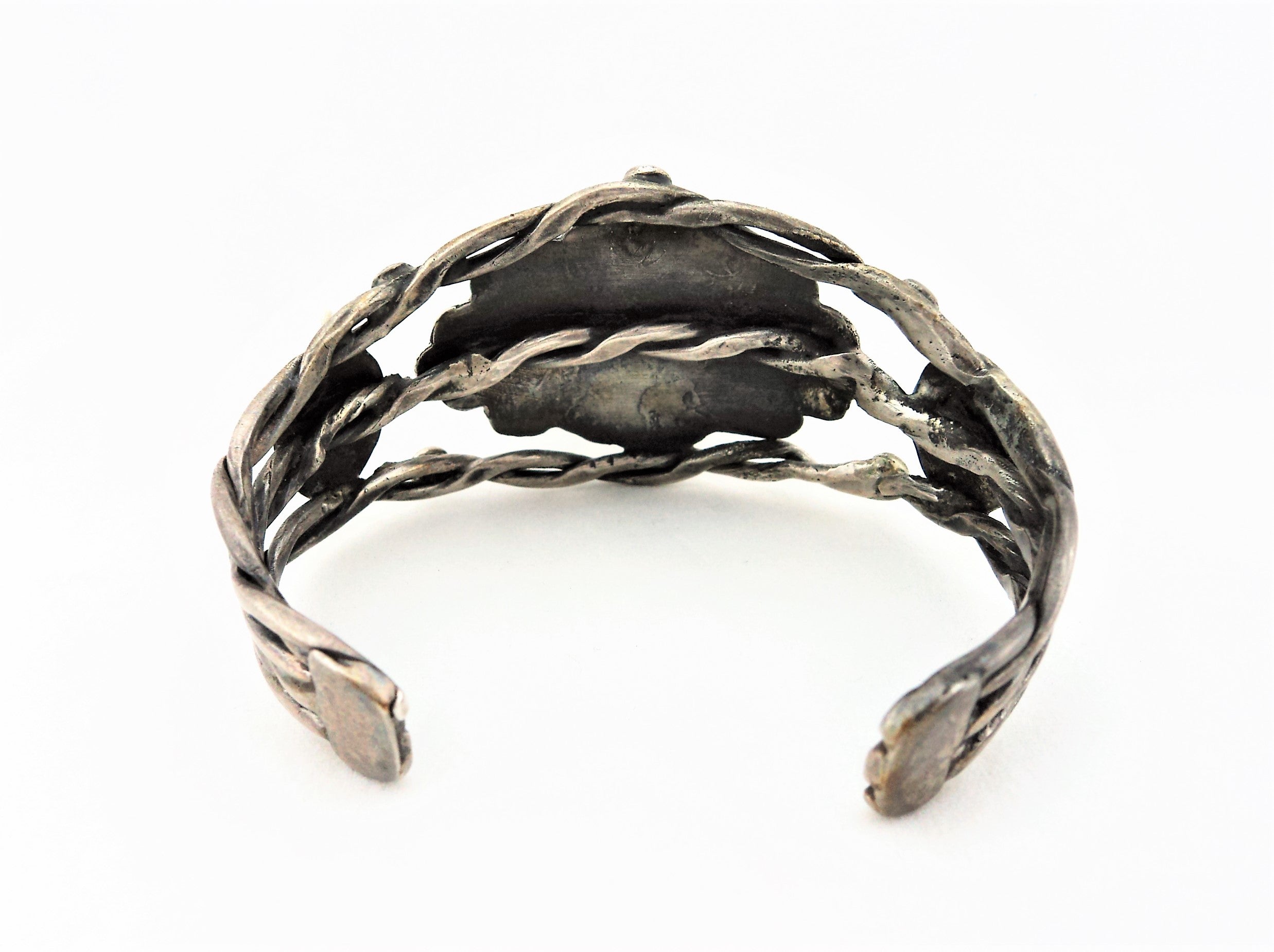 Old Santo Domingo Cerrillos Turquoise Sterling Silver Bracelet