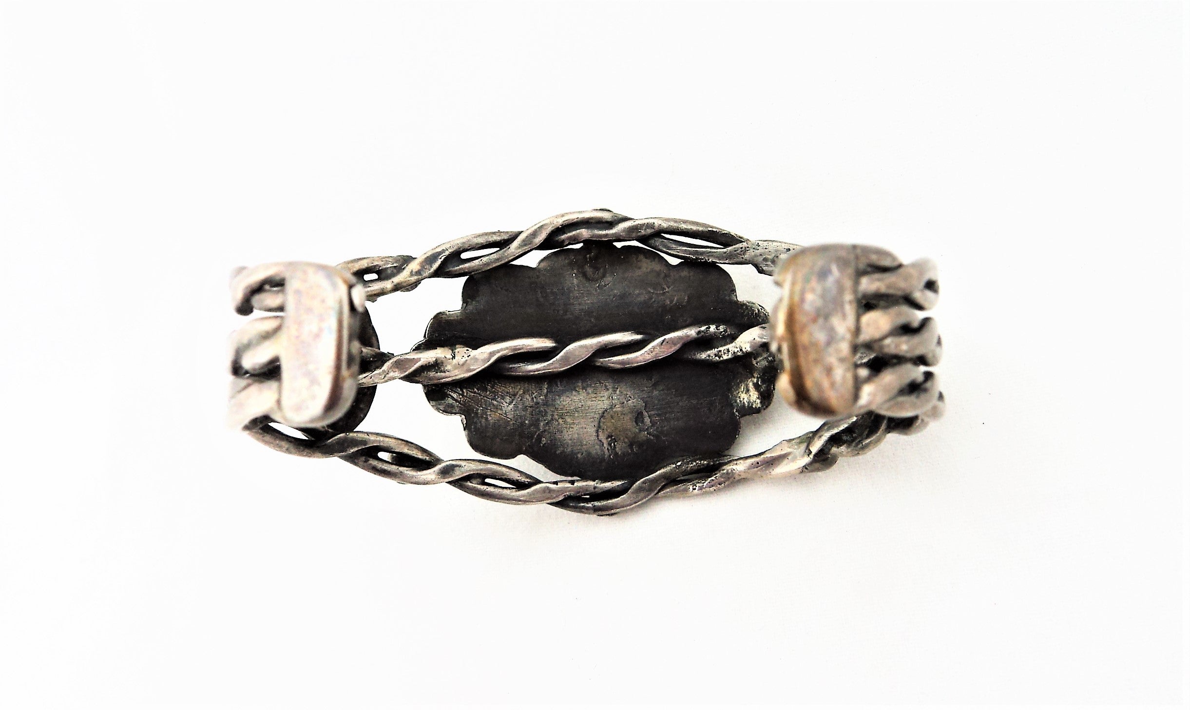 Old Santo Domingo Cerrillos Turquoise Sterling Silver Bracelet