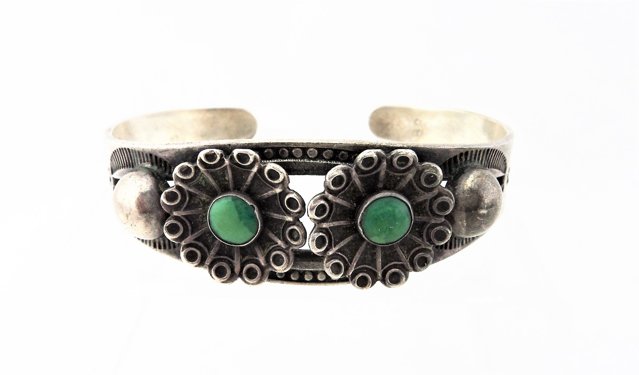 Antique Navajo Turquoise Sterling Silver Bracelet