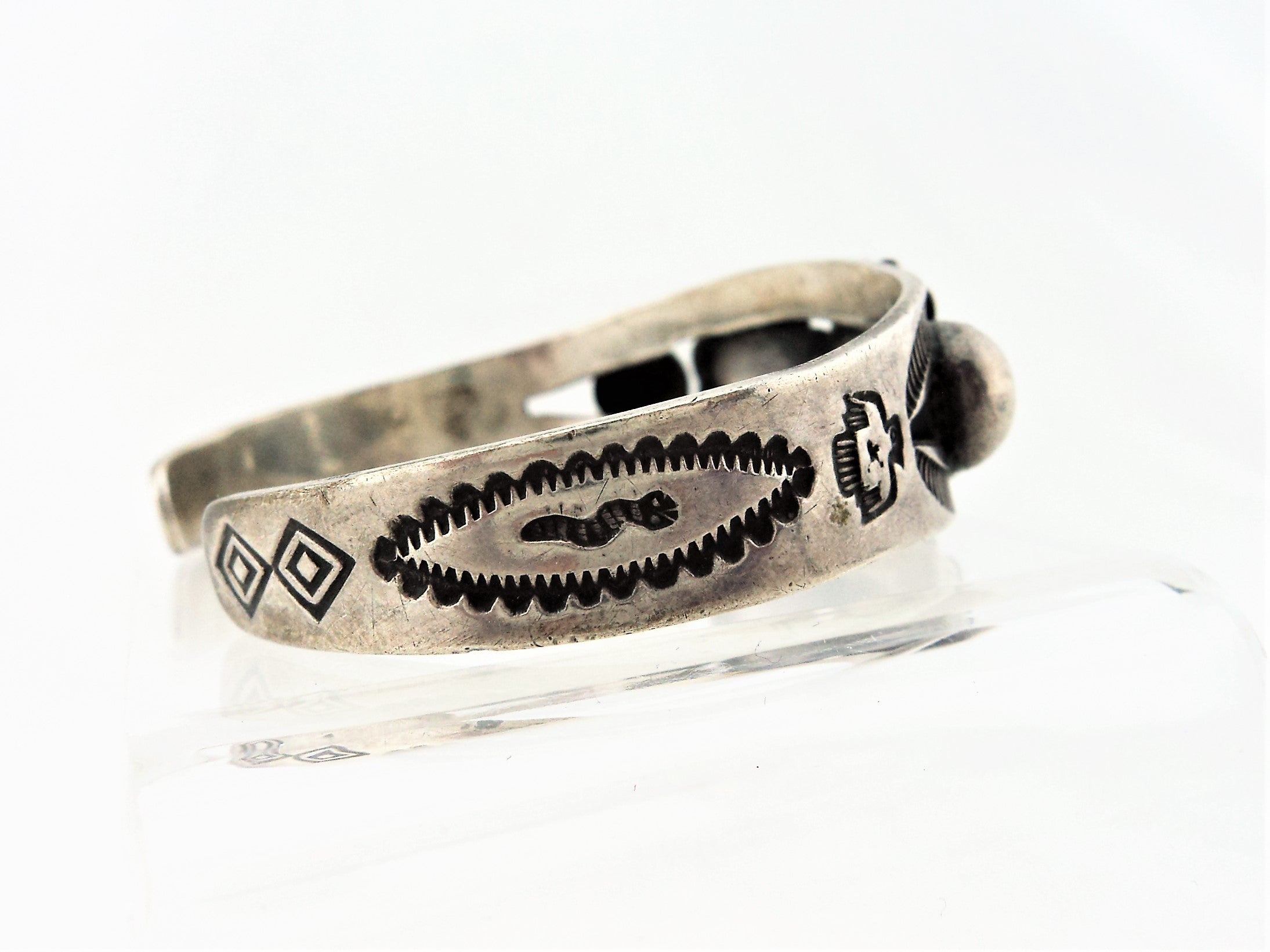 Antique Navajo Turquoise Sterling Silver Bracelet