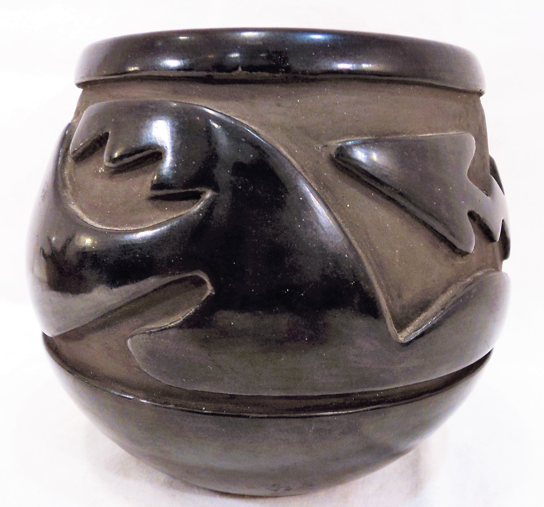 Joy Cain Santa Clara Blackware Pottery Vessel