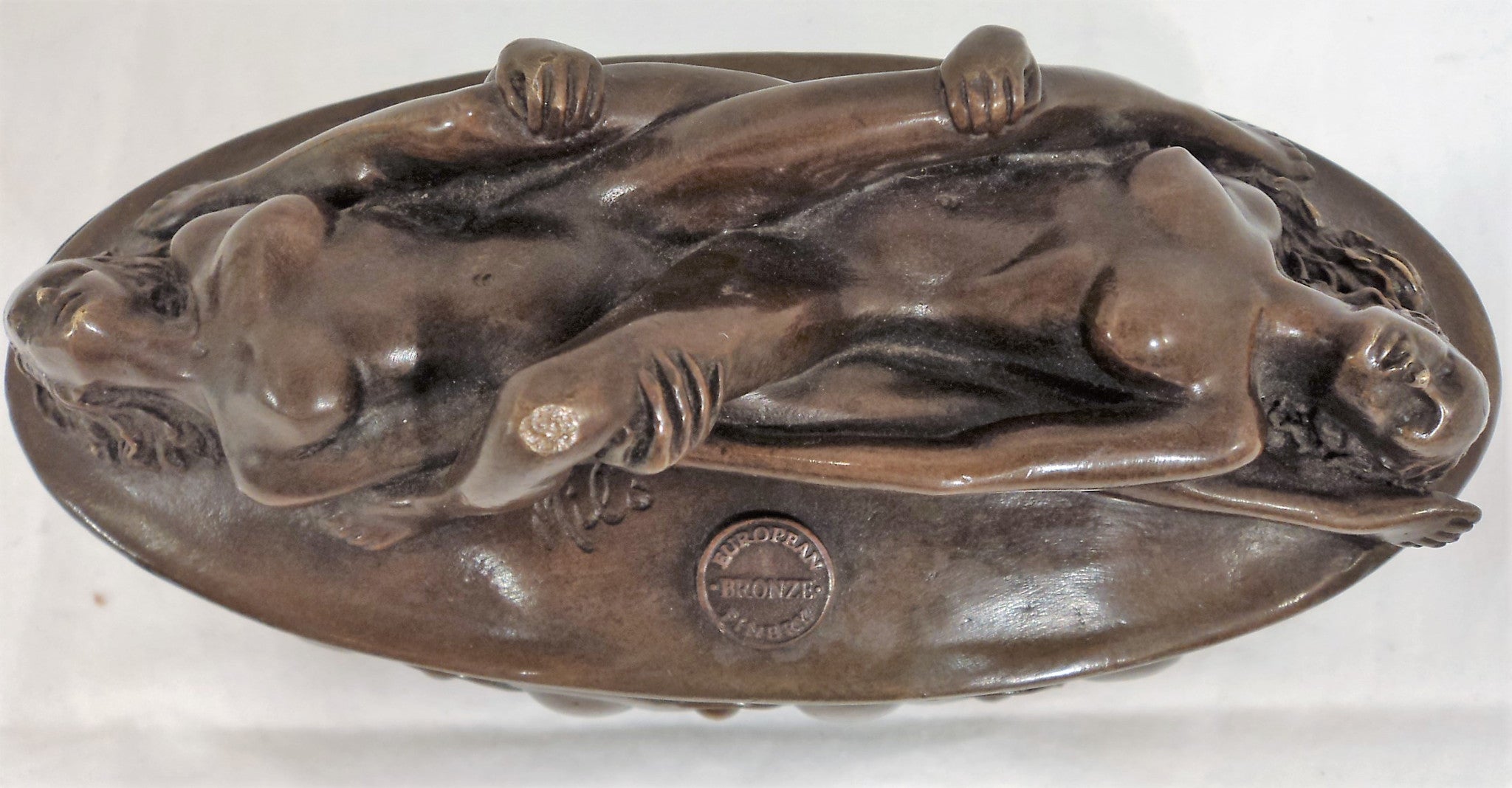 Max Milo (1938-) Nude Female Bronze Vanity Box