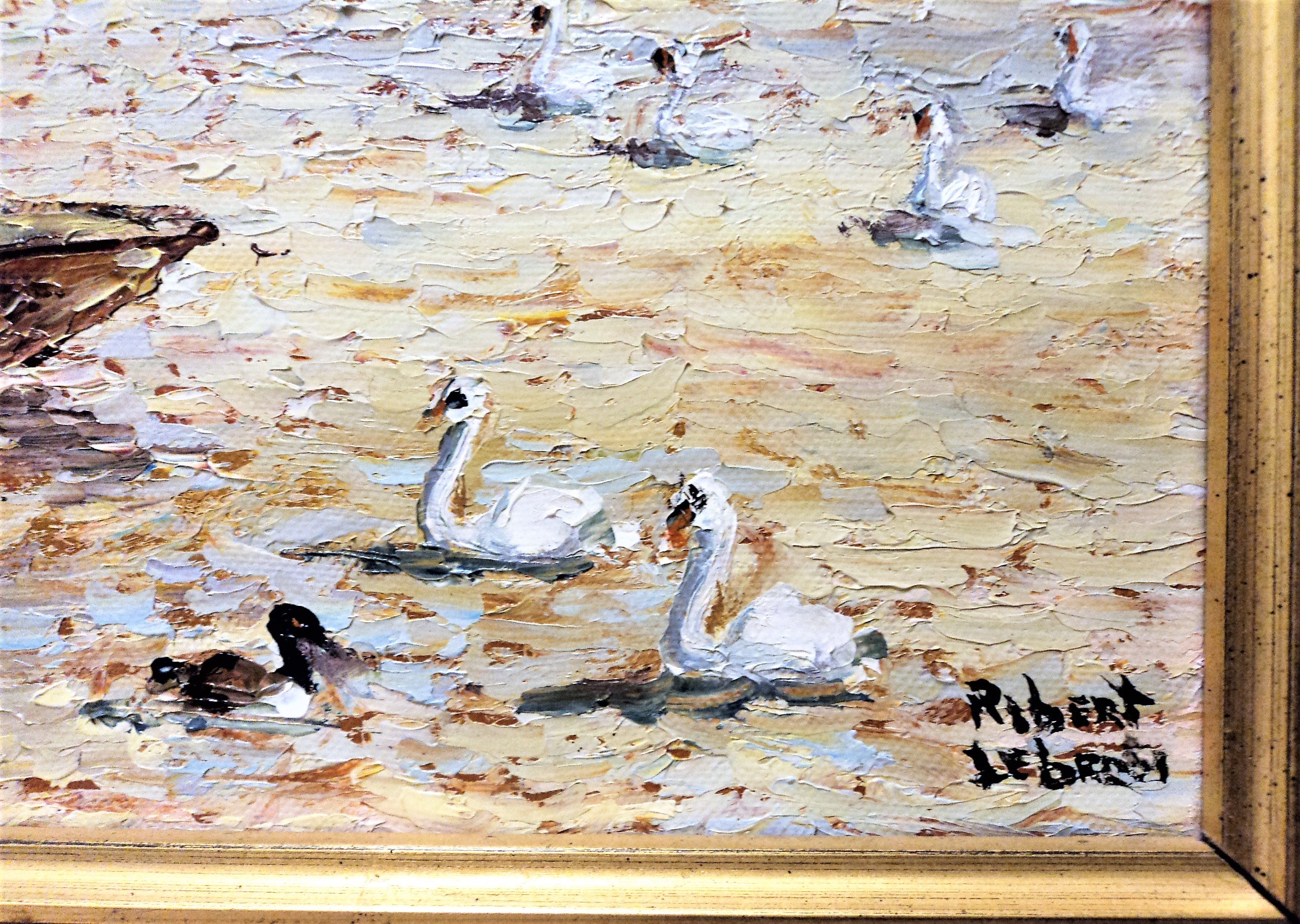 Robert Lebron Original Oil Painting On the Seine