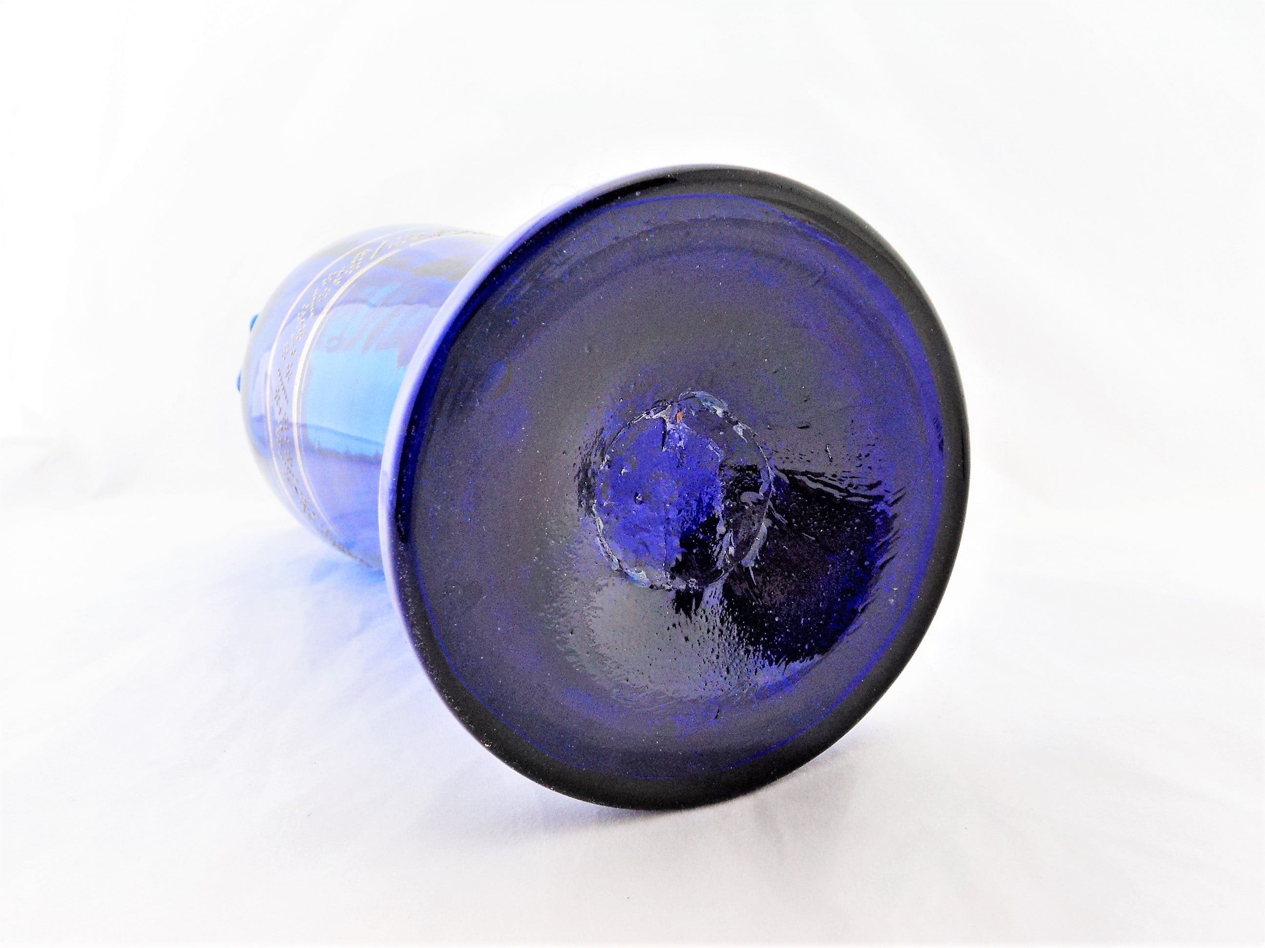 Victorian Cobalt Blue and Enamel Vase