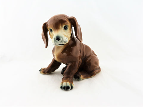 Vintage Puppy Porcelain Figurine