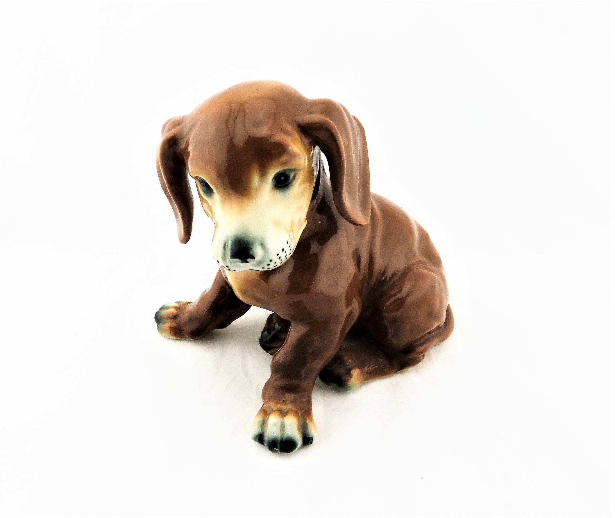 Vintage Puppy Porcelain Figurine