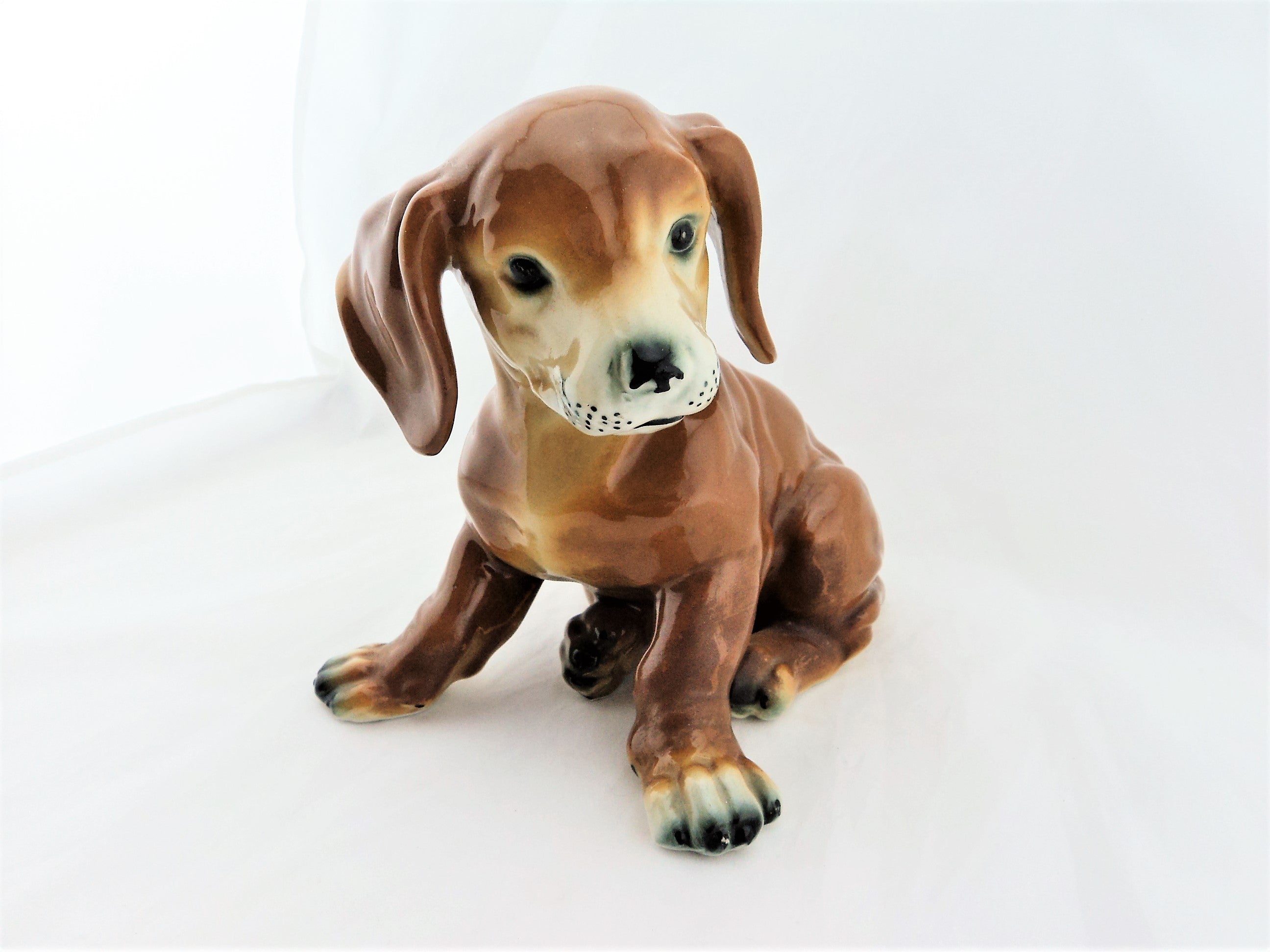 Vintage Puppy Porcelain Figurine