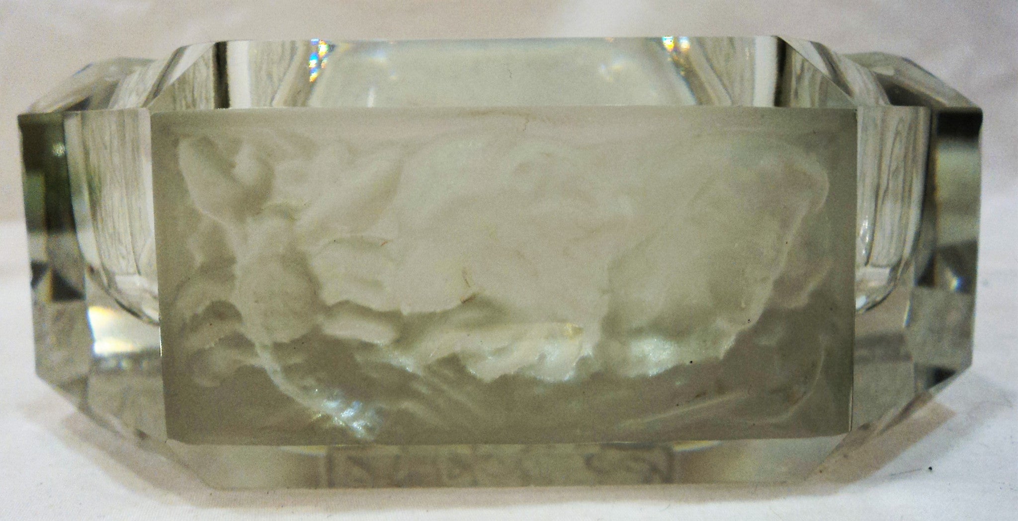 Art Deco Zodiac Crystal Ash Tray