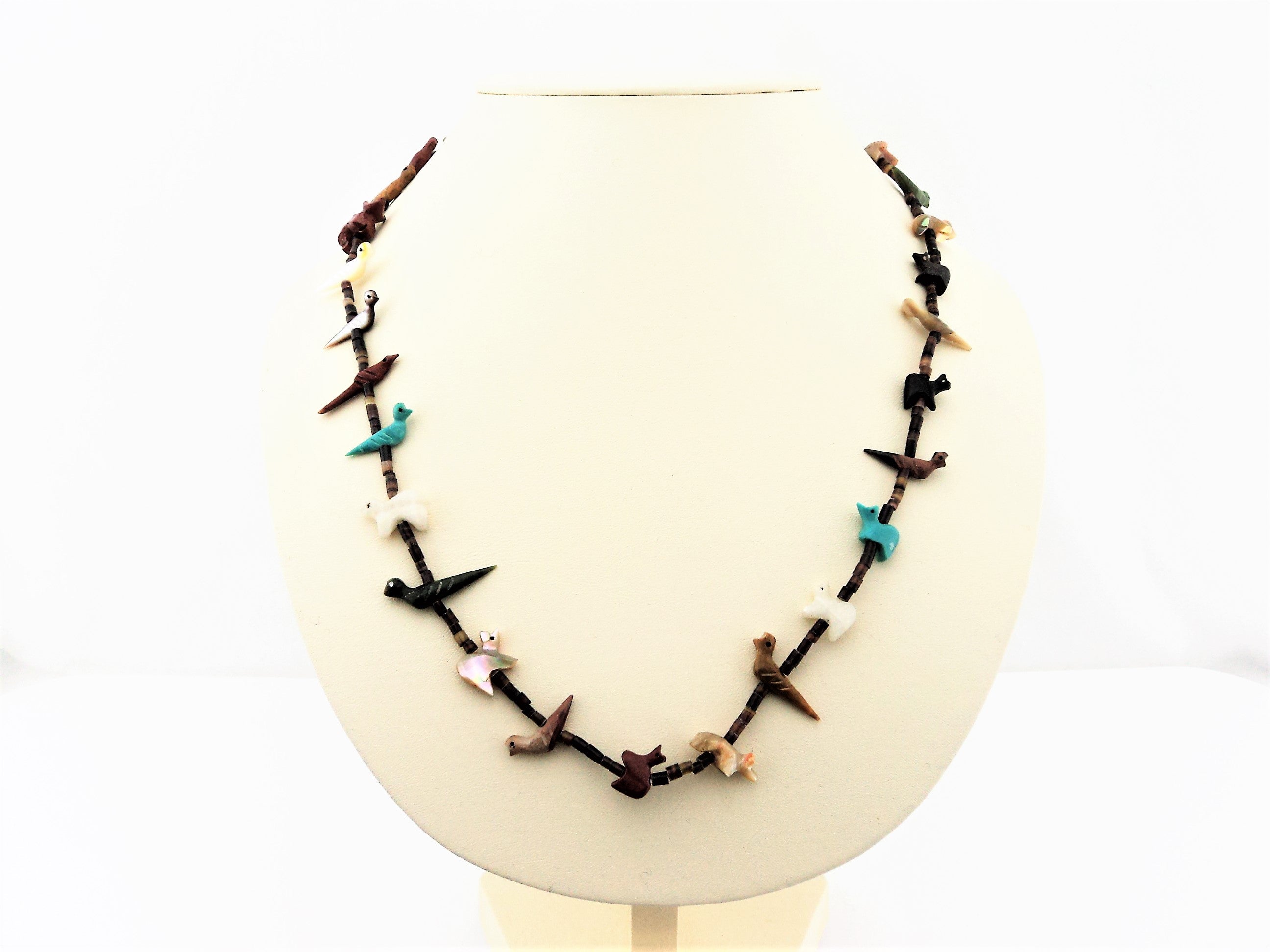 Multi-stone Shell Fetish Necklace
