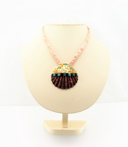 Santo Domingo Mosaic Inlay Shell Necklace