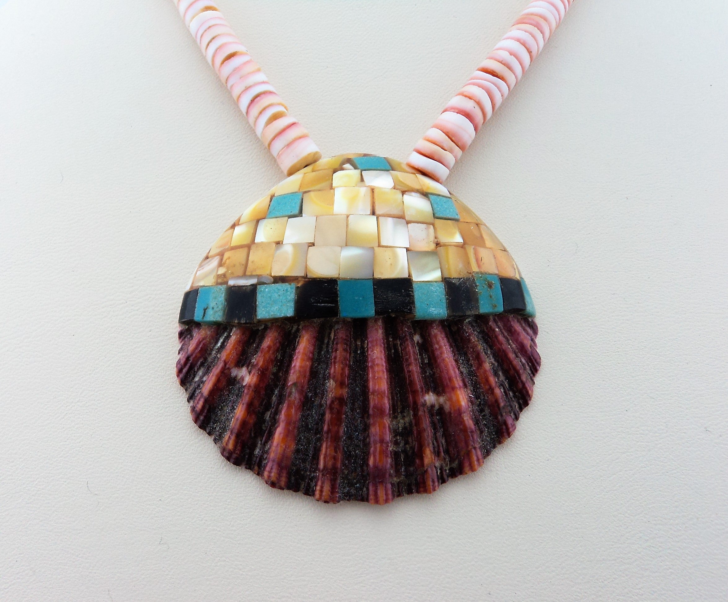 Santo Domingo Mosaic Inlay Shell Necklace