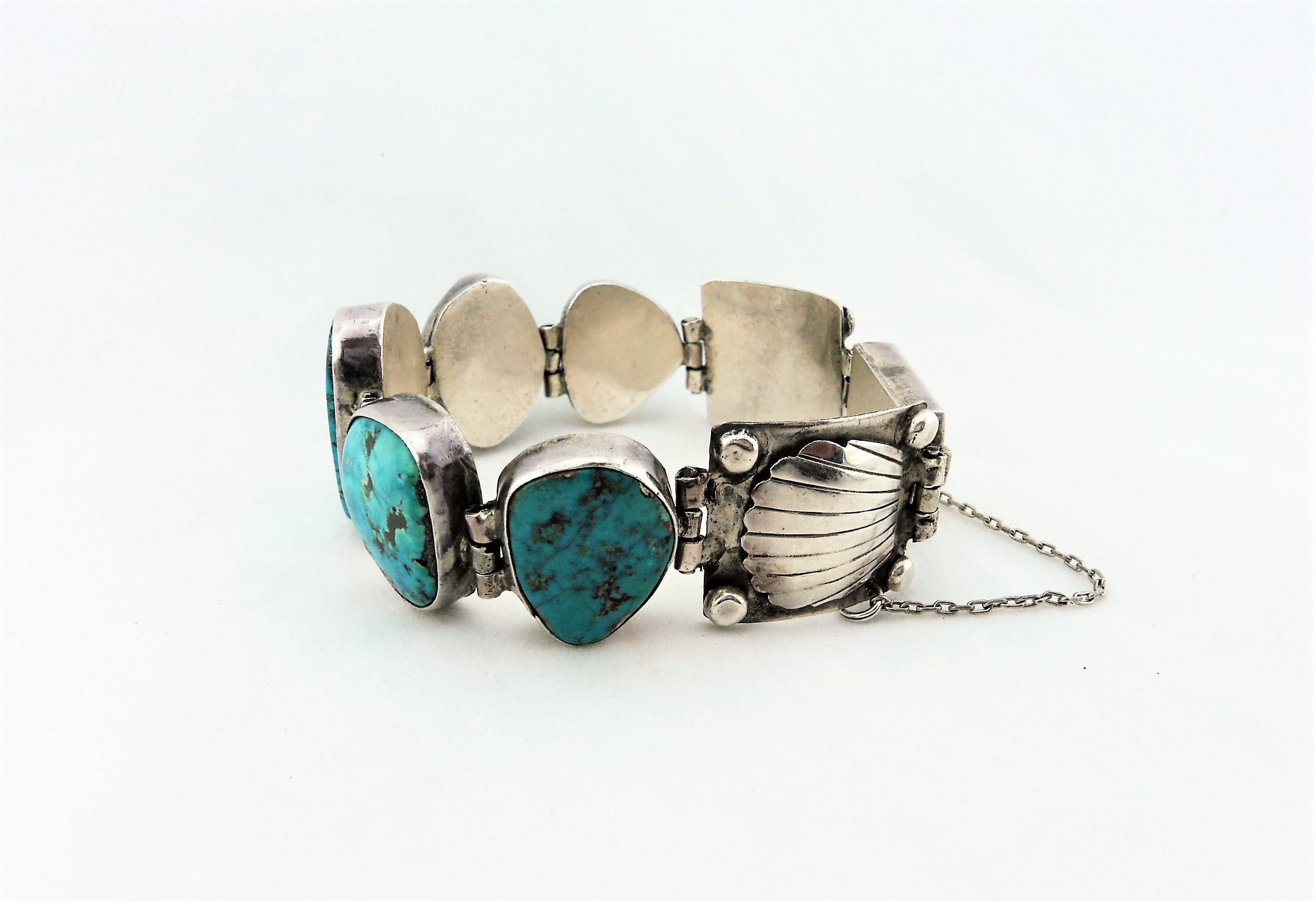 Native American Sterling Silver Turquoise Bracelet