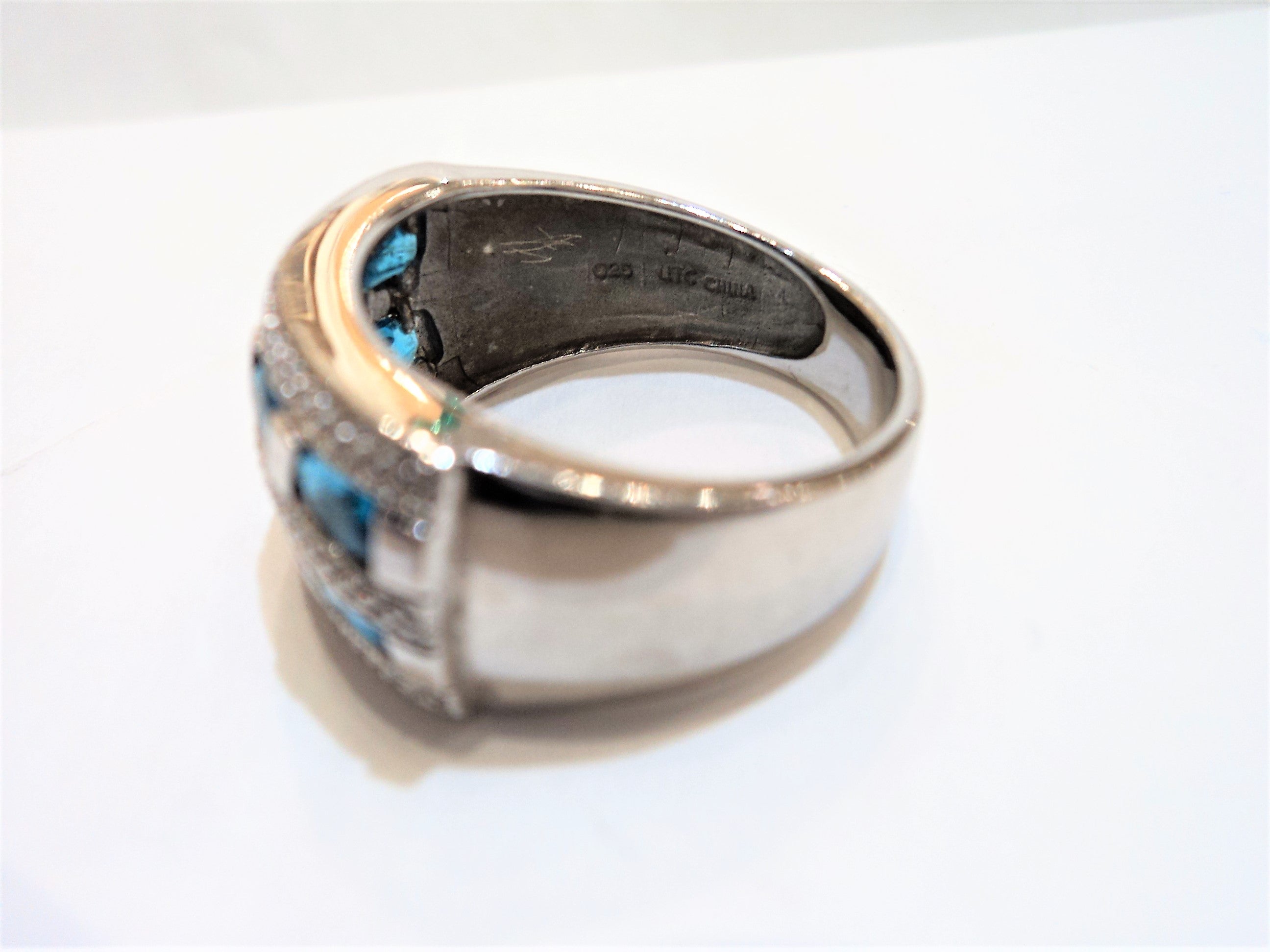 Sterling Silver and Aquamarine Ring