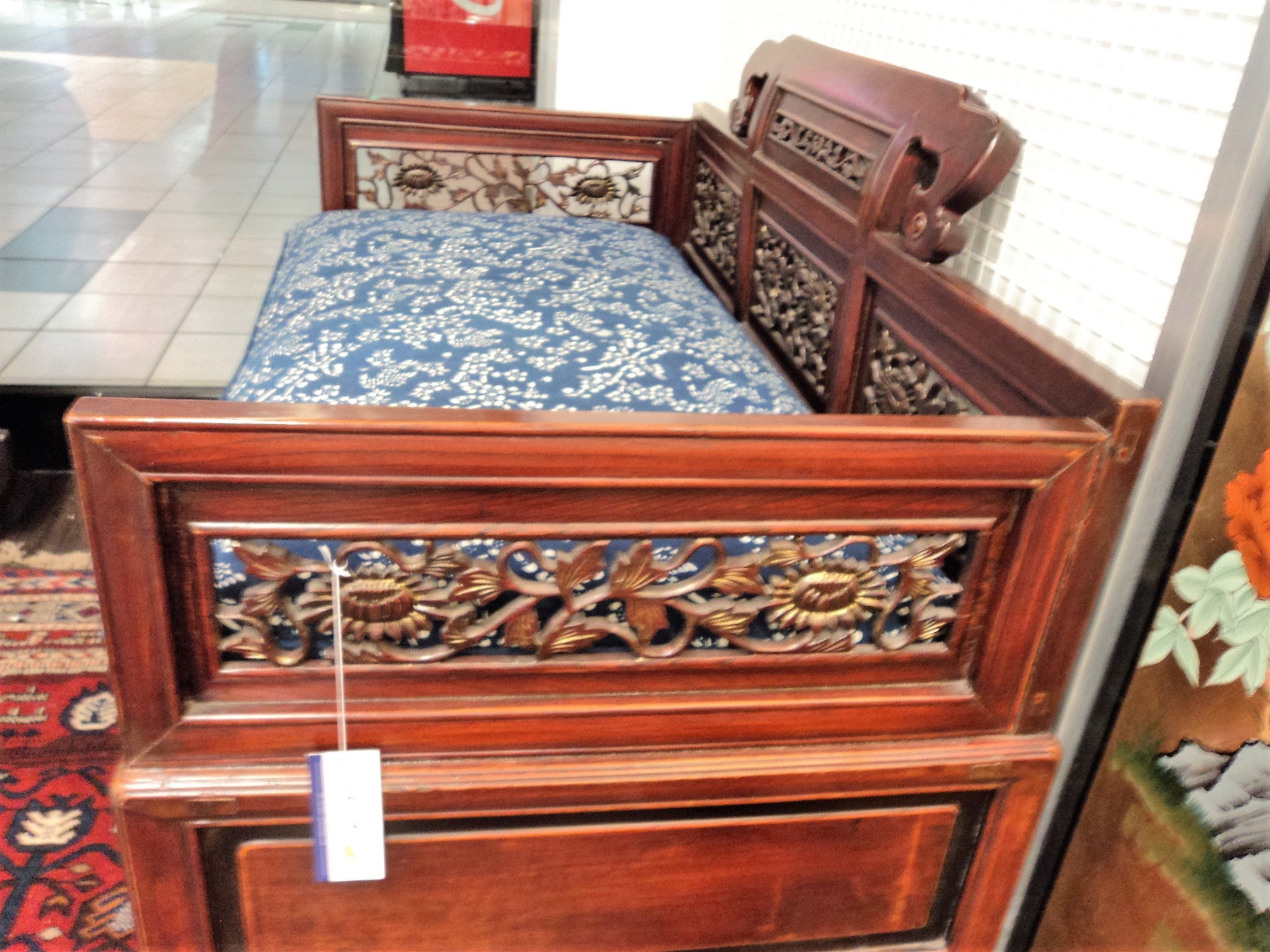 Chinese Antique Style Wood Window Seat