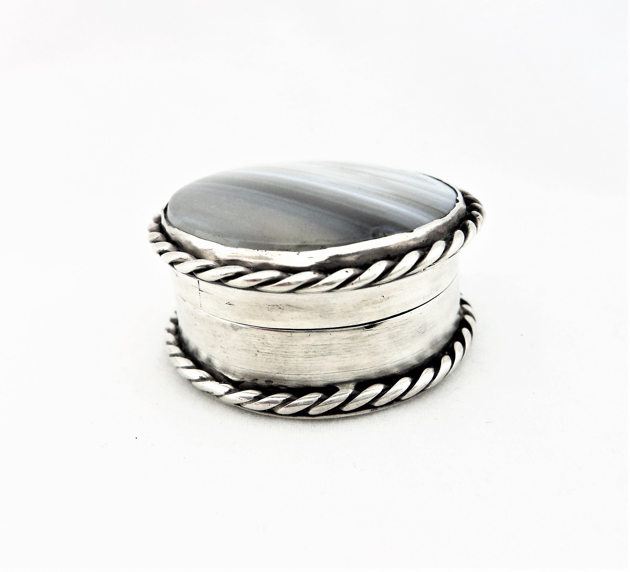 Sterling Silver Blue Agate Box
