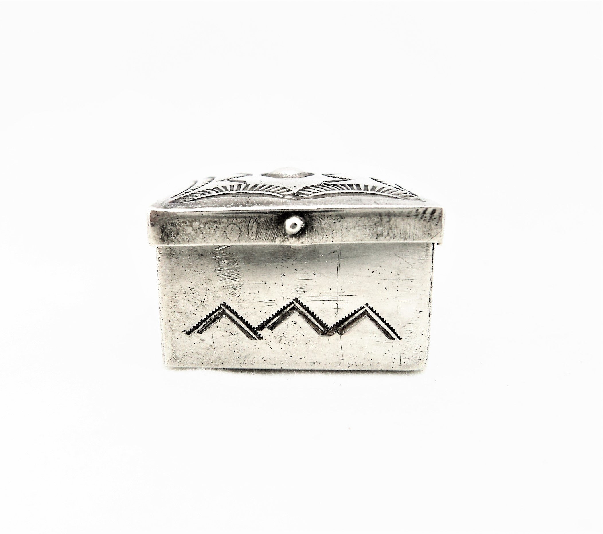 Stamped Silver Trinket Box