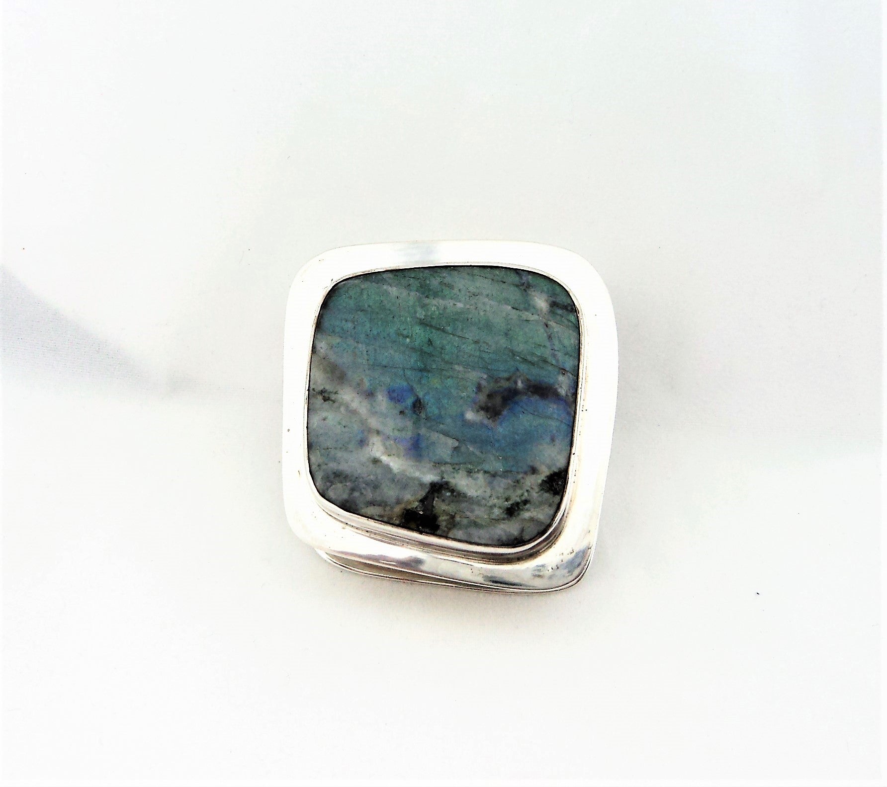 Sterling Silver Labradorite Trinket Box