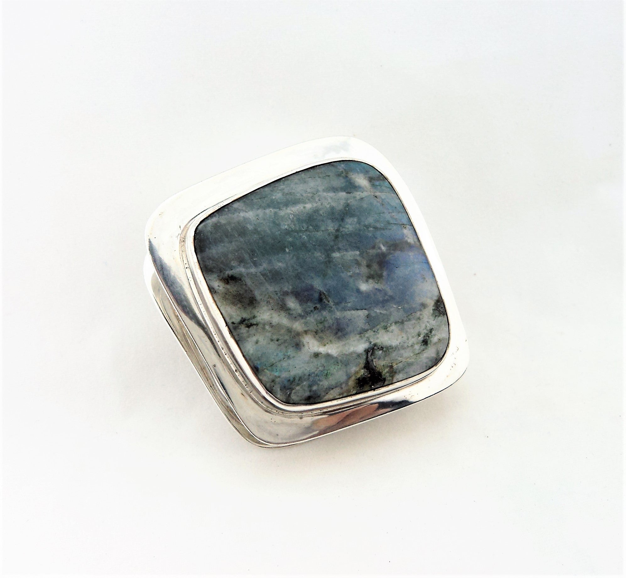 Sterling Silver Labradorite Trinket Box