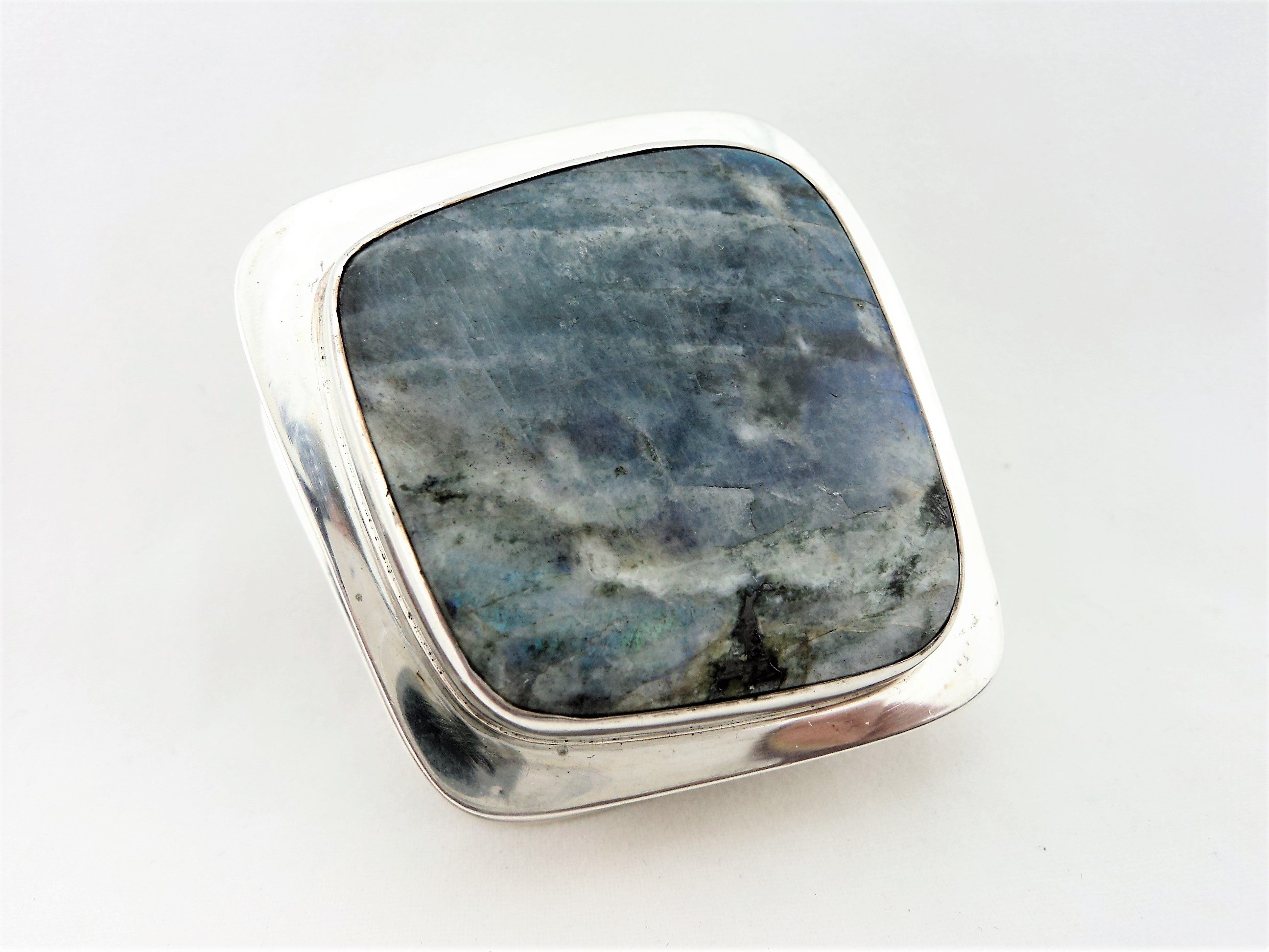 Sterling Silver Labradorite Trinket Box