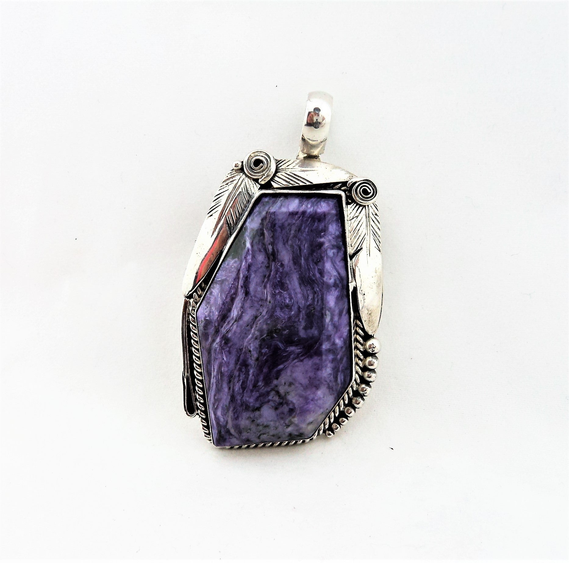 Justin Morris Sterling Silver and Charoite Necklace
