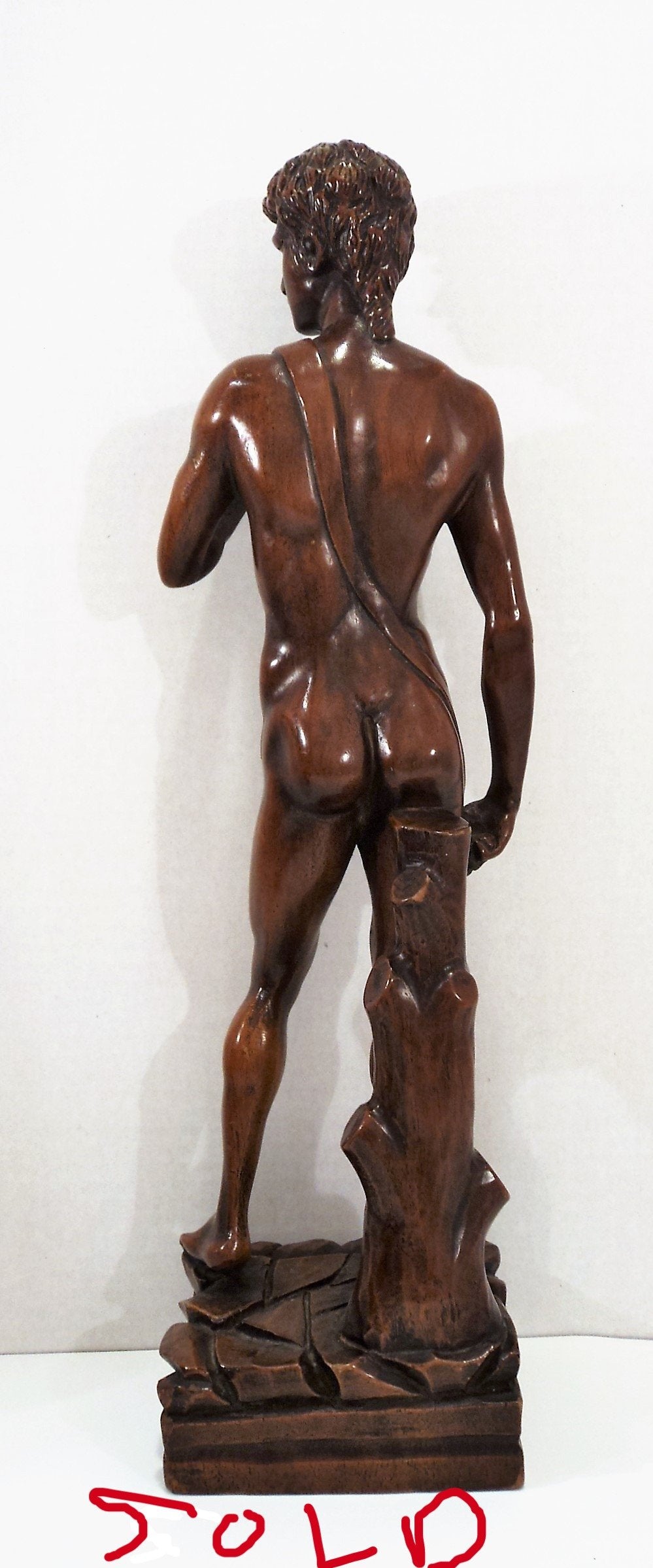 Wooden Male Nude Sculpture