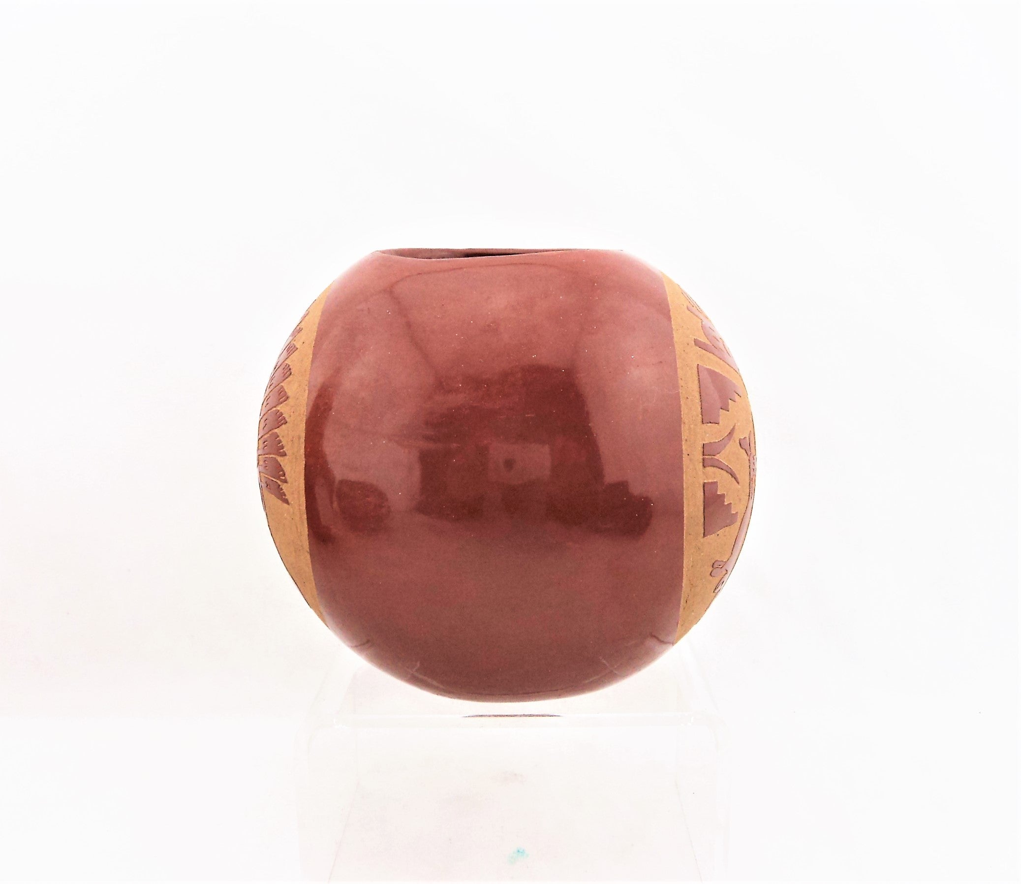 Santa Clara Sgraffito Redware Pottery Camillo Tafoya (1902-1995)