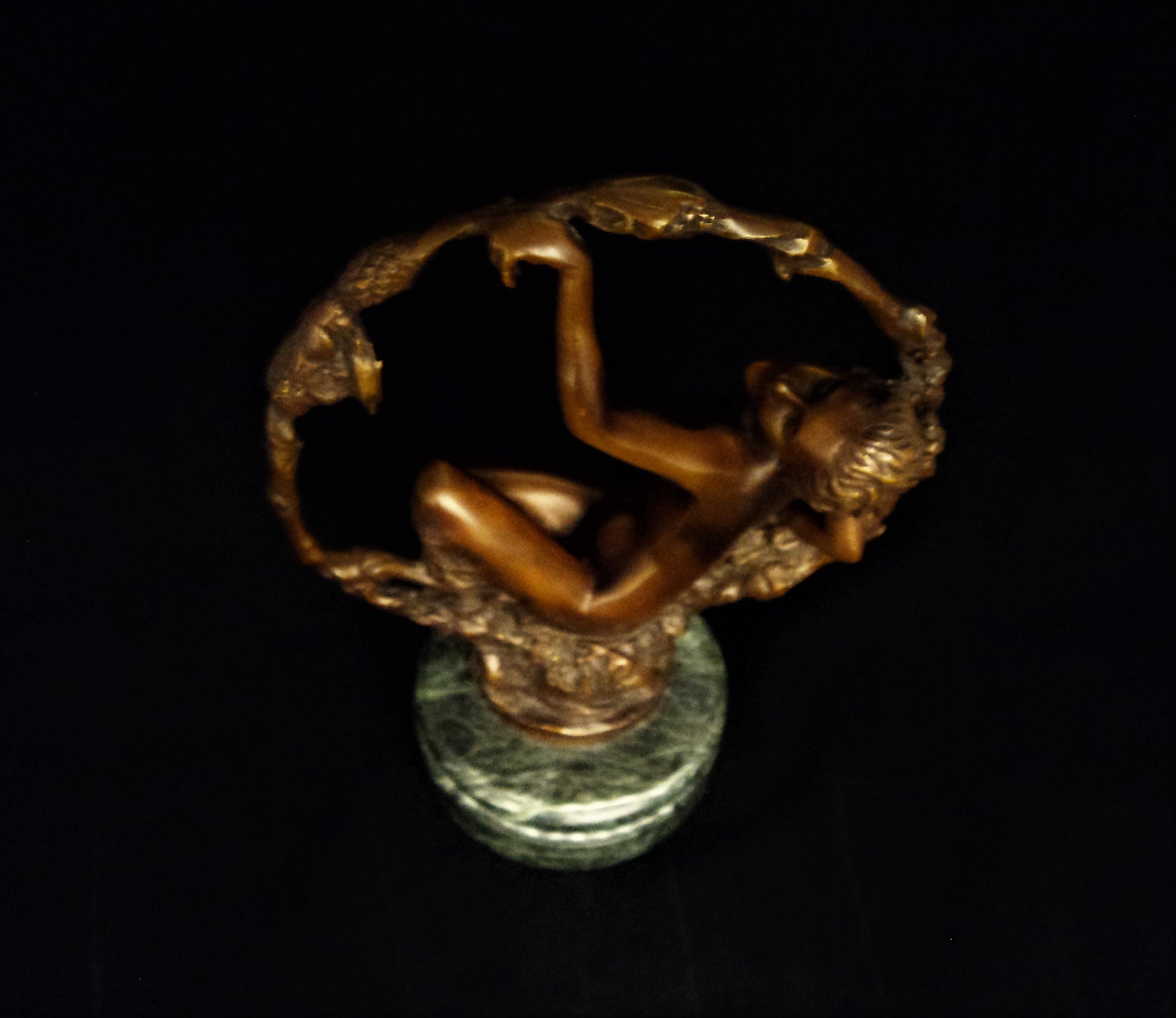 Art Deco Satyress Bronze Sculpture