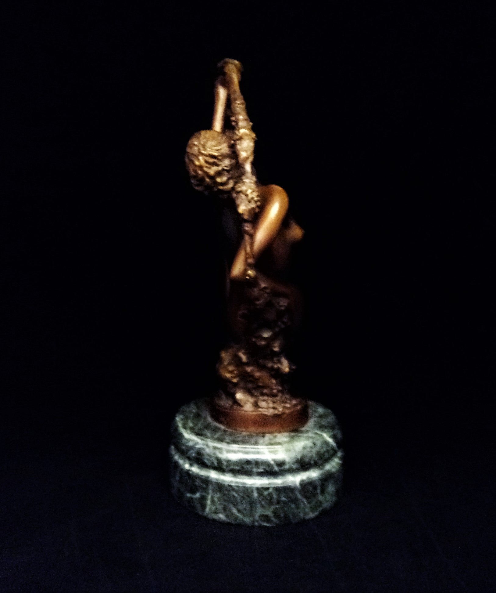 Art Deco Satyress Bronze Sculpture