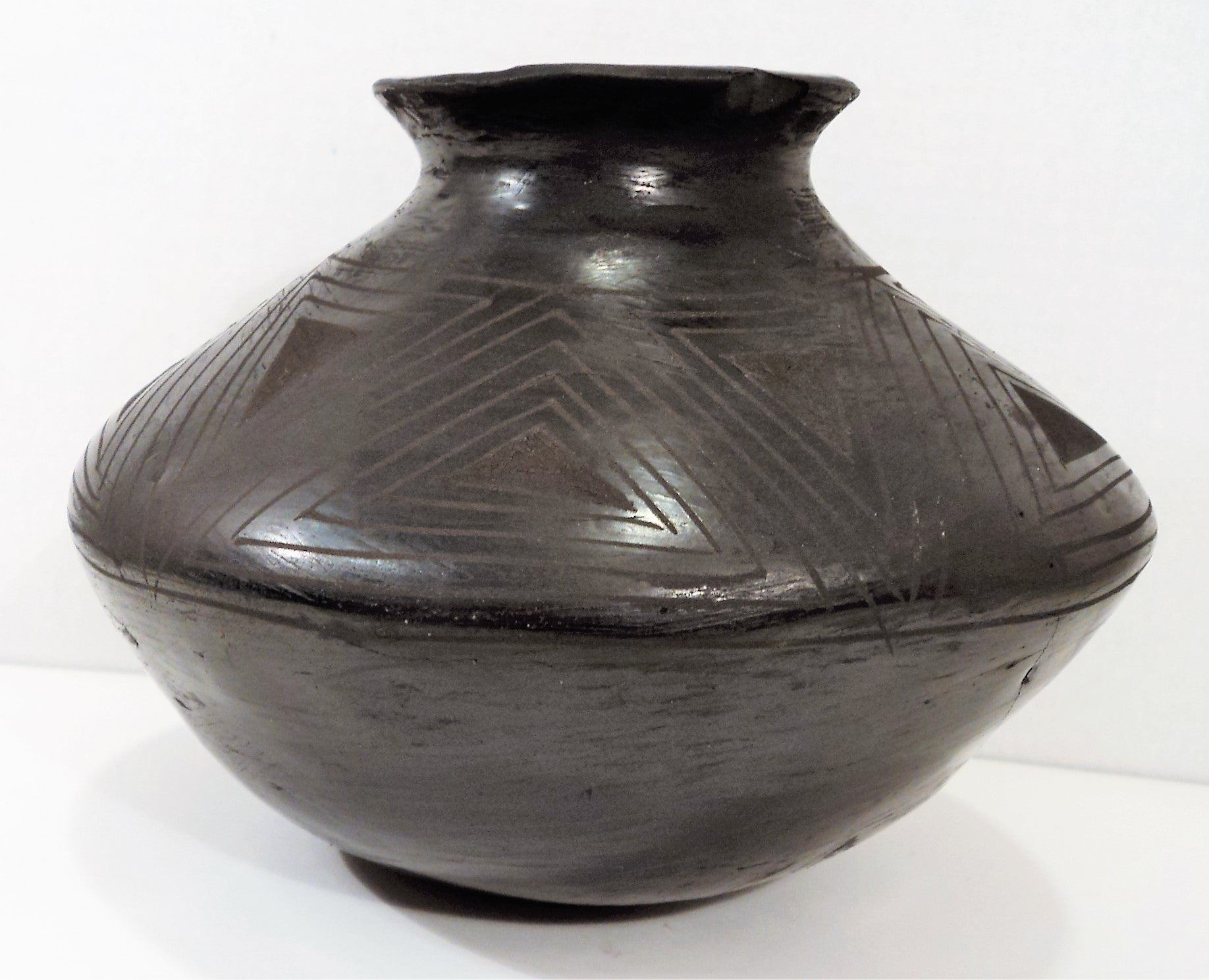 Vintage Blackware Pottery Jar