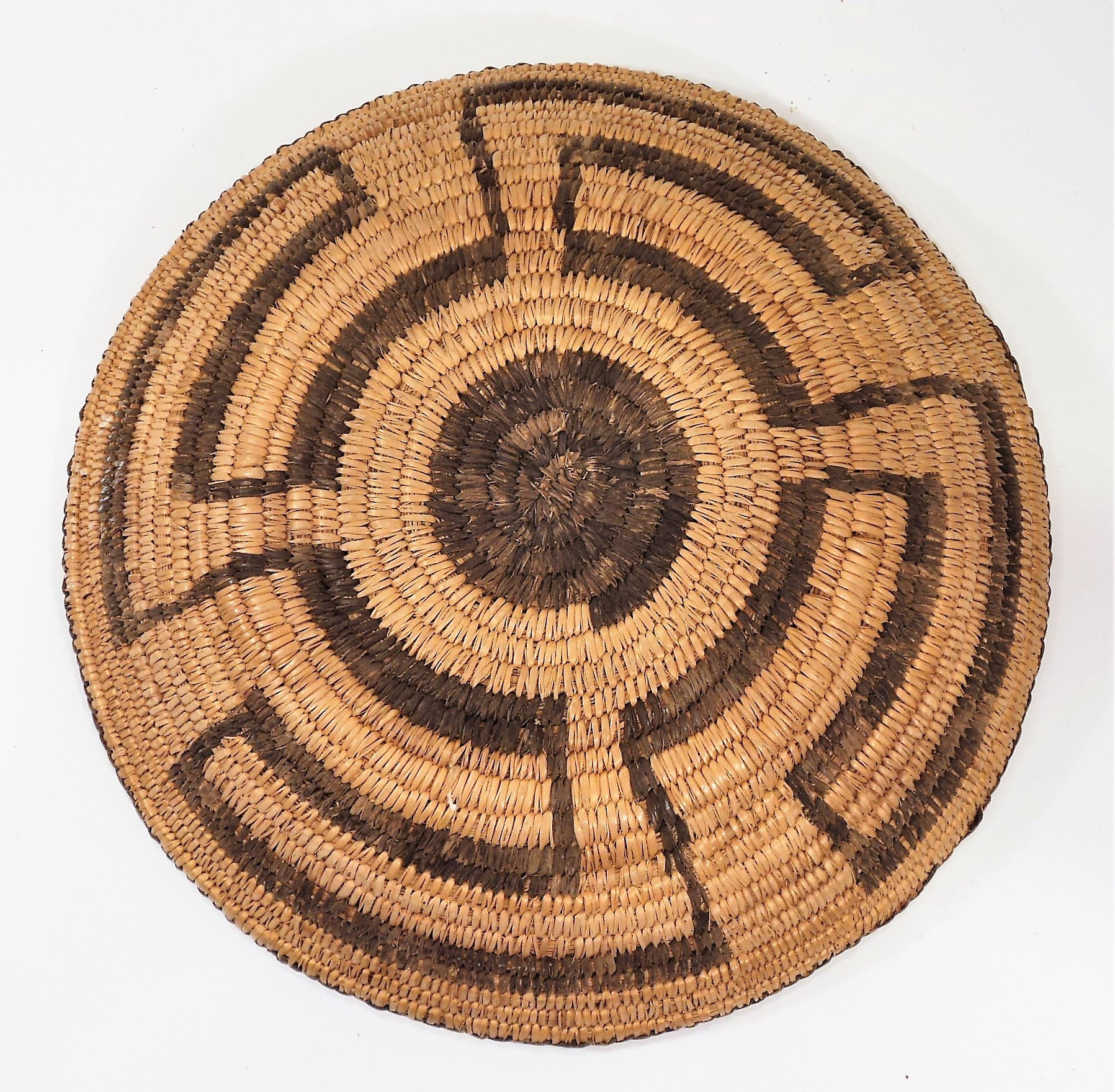 Pima Tray Basket with Four Winds Pattern 1915-1920