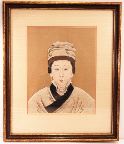 19th C. Northern Chinese Elders Portrait Painting on Silk