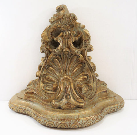 Carved Wall Shelf Pair