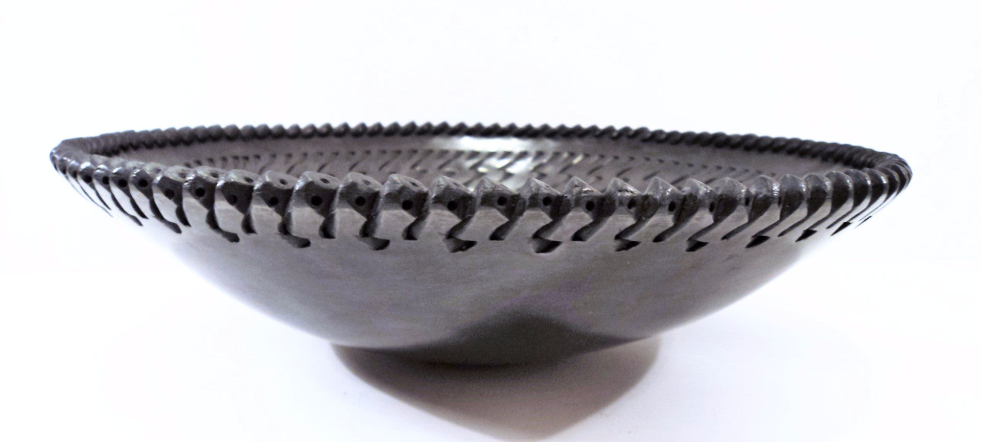 Mata Ortiz Blackware Pottery Bowl