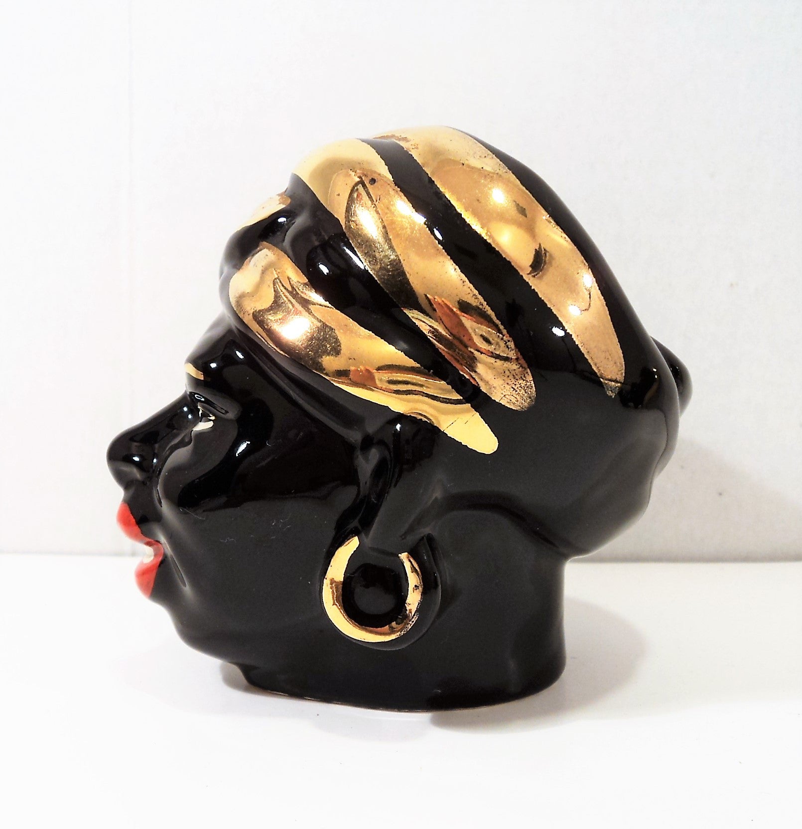Vintage Blackamoor Ceramic Vase