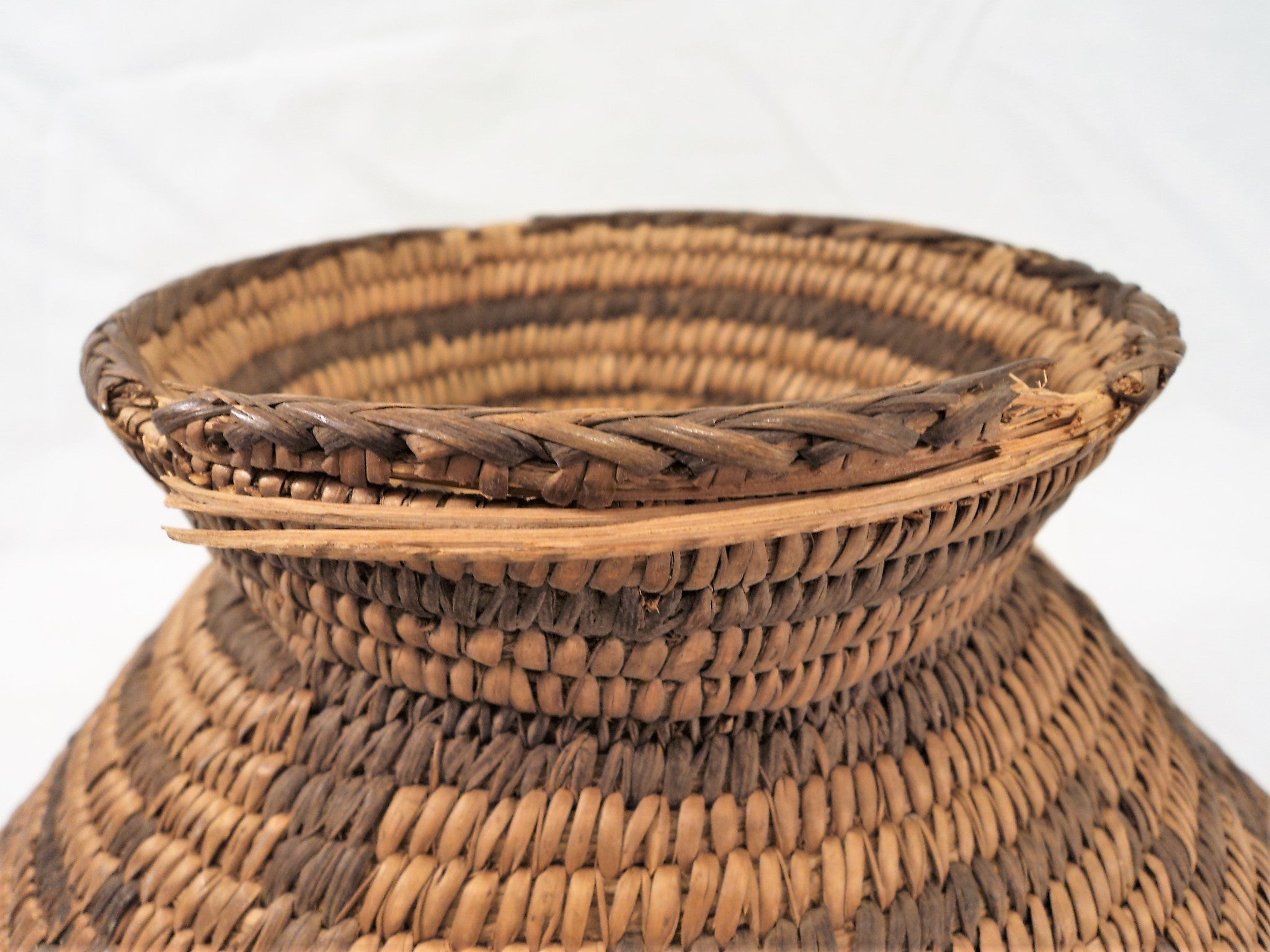 Native American Pima Footed Basket