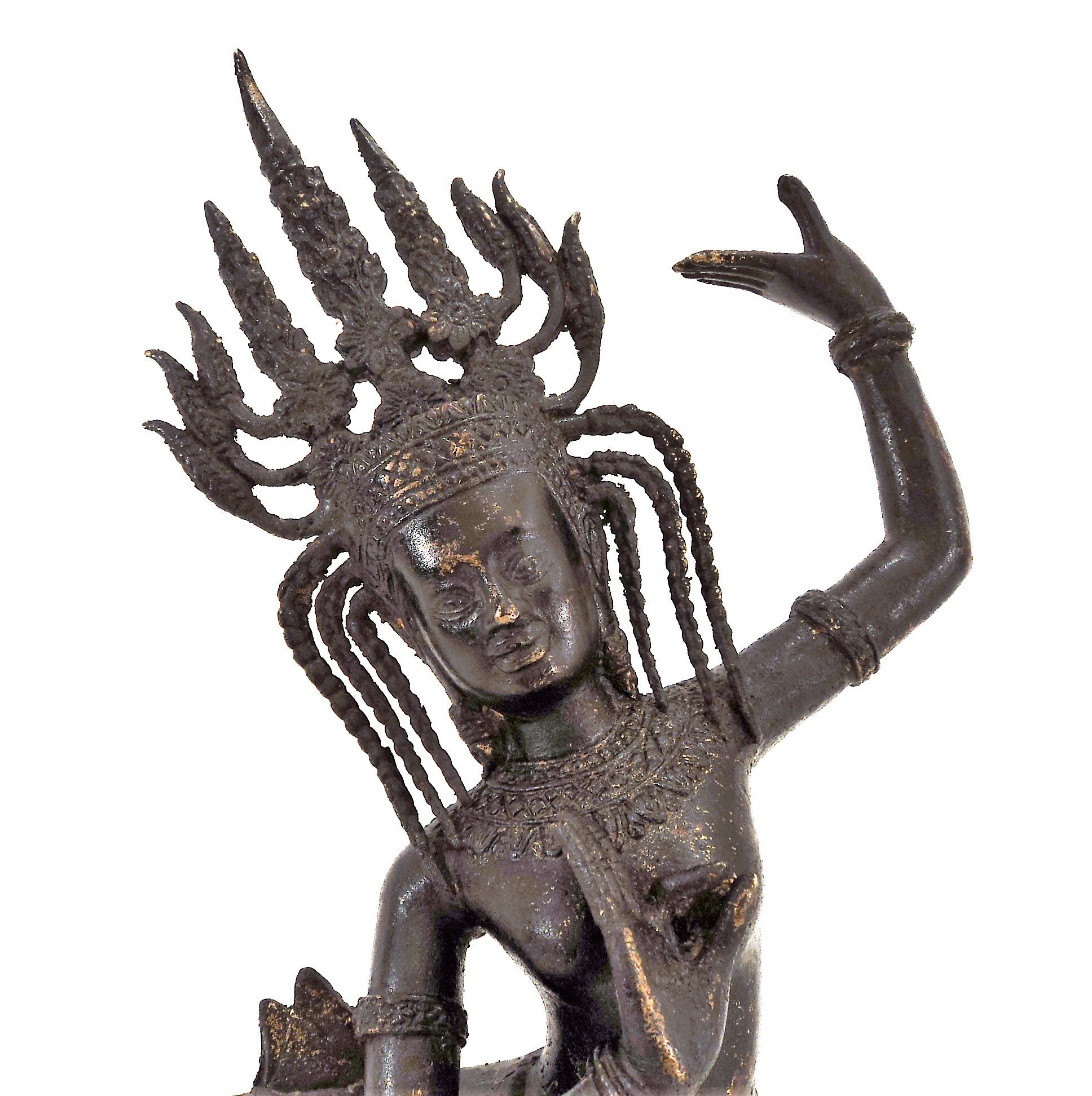 Metal Asian Dancing Female Figure