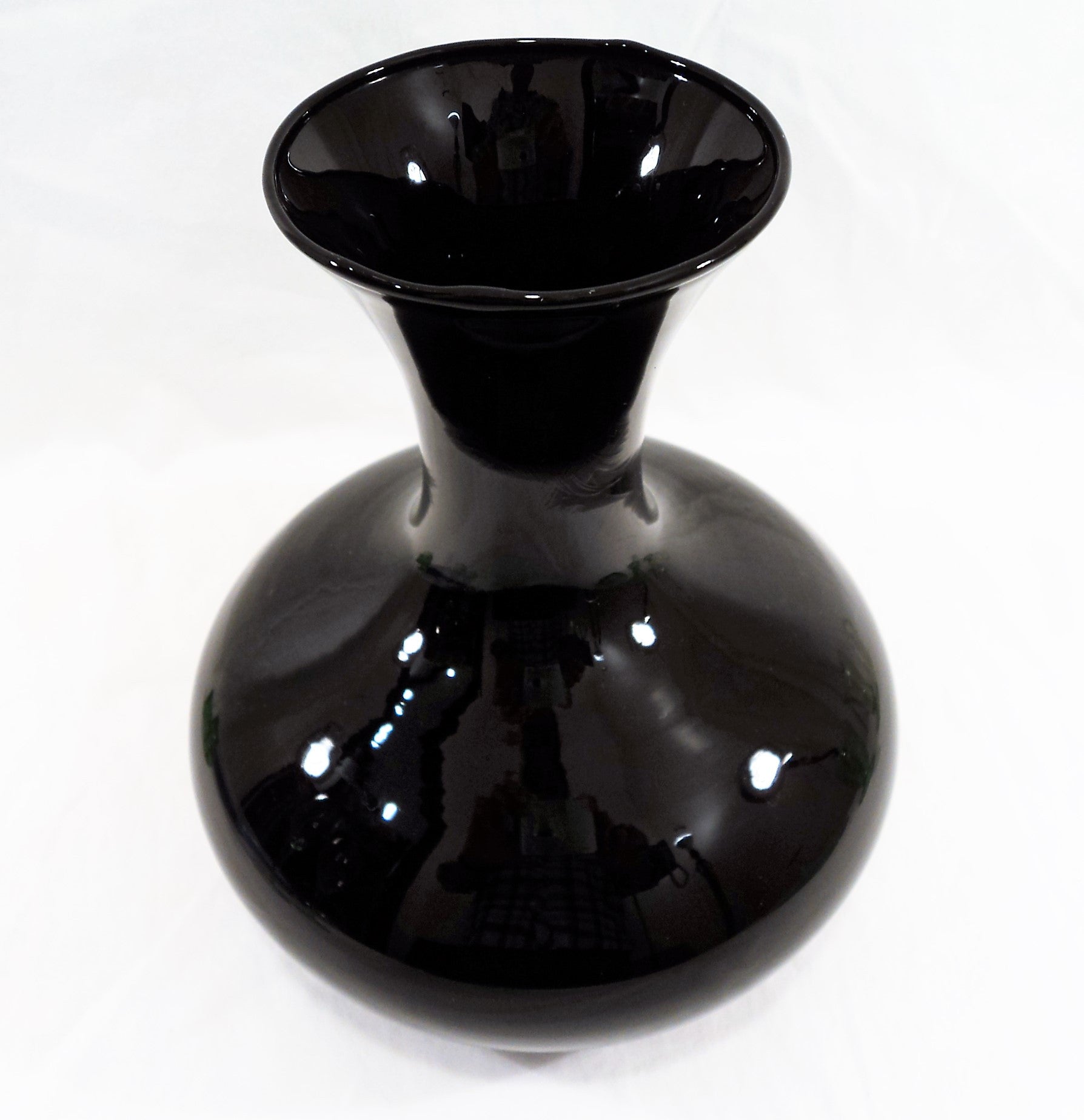 Black Art Glass Vase
