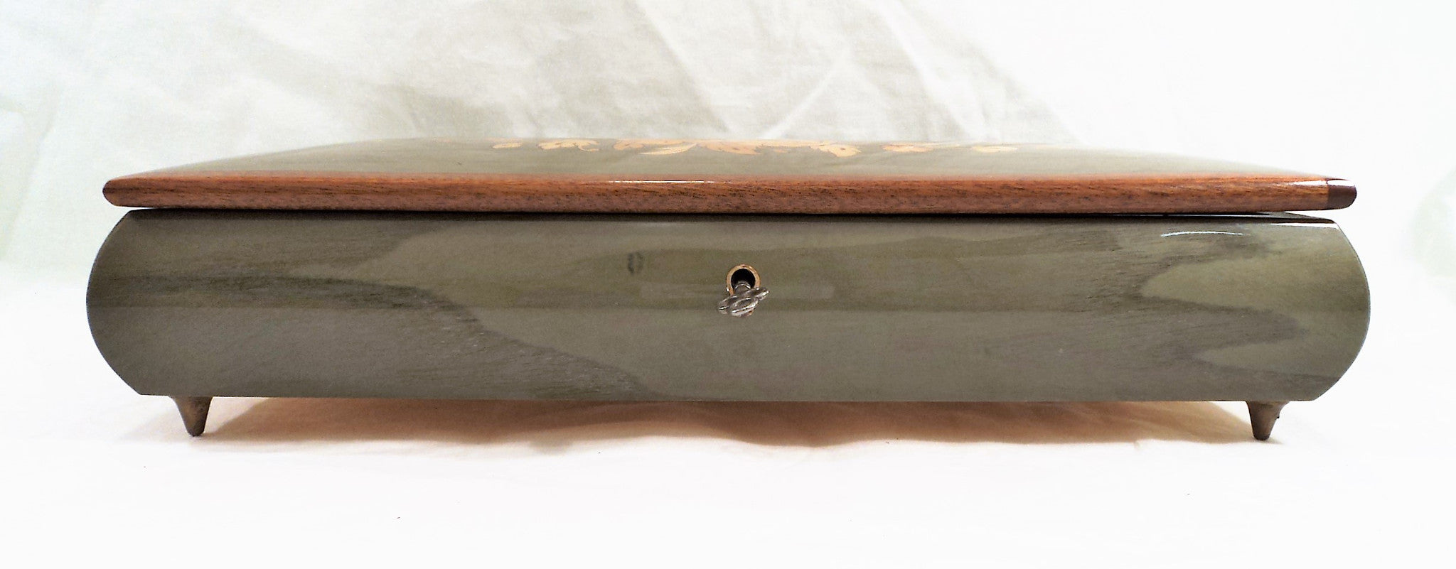 Italian Wood Inlay Musical Jewelry Box