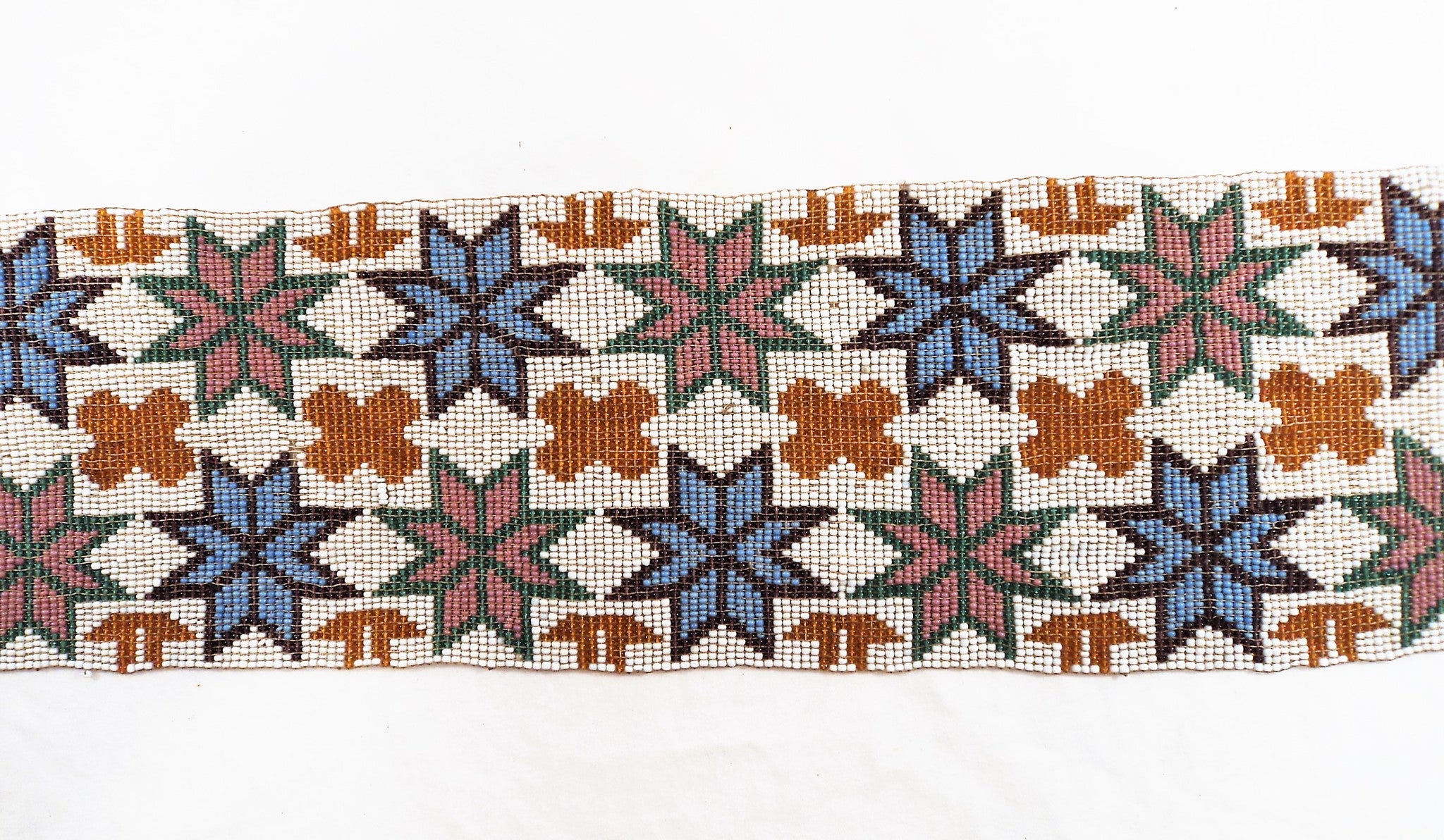 Native American Plains Indian Beaded Wide Sash